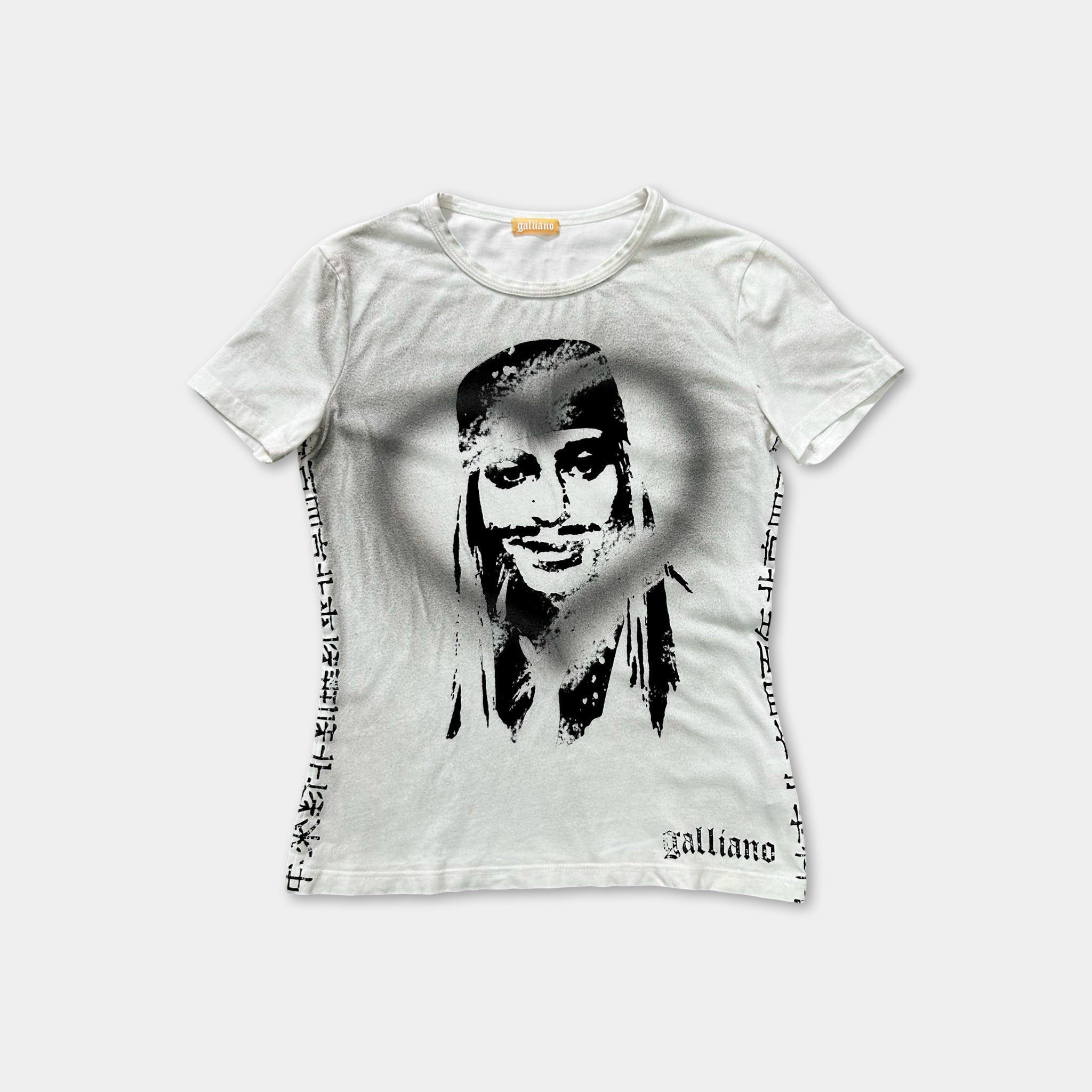 Marithe + Francois Girbaud Galliano 2000s Self-Portrait Graphic T-Shirt Size US M / EU 48-50 / 2 - 1 Thumbnail