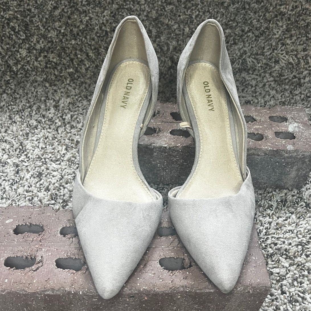 Old Navy Old Navy Suede D'Orsay Stilettos Heel Pump Dark Taupe 7 Size US 7 / IT 37 - 2 Thumbnail