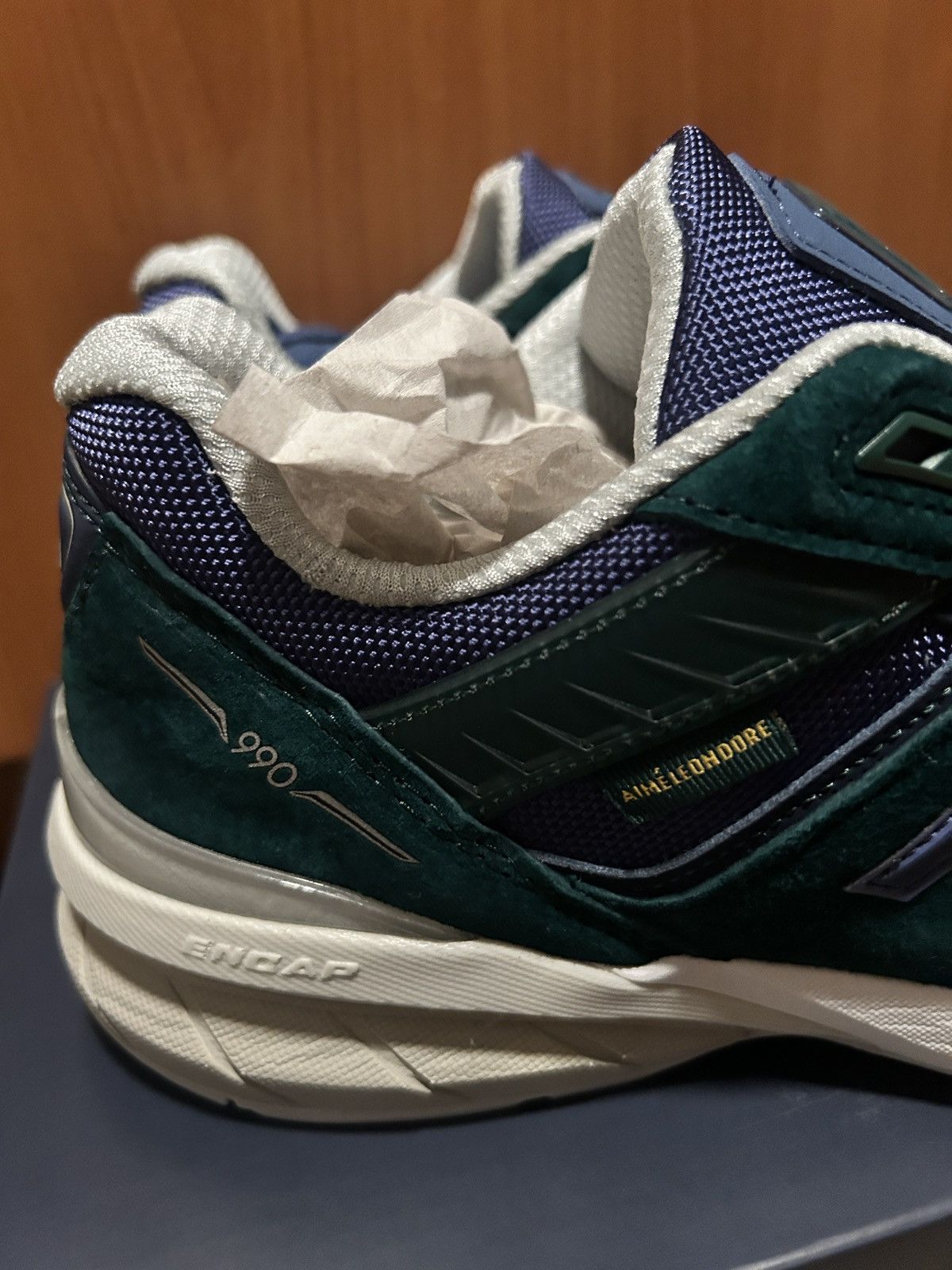 Aime Leon Dore × New Balance AIME LEON DORE NEW BALANCE 990V5 GREEN NAVY size US 7.5 Size US 7.5 / EU 40-41 - 7 Thumbnail