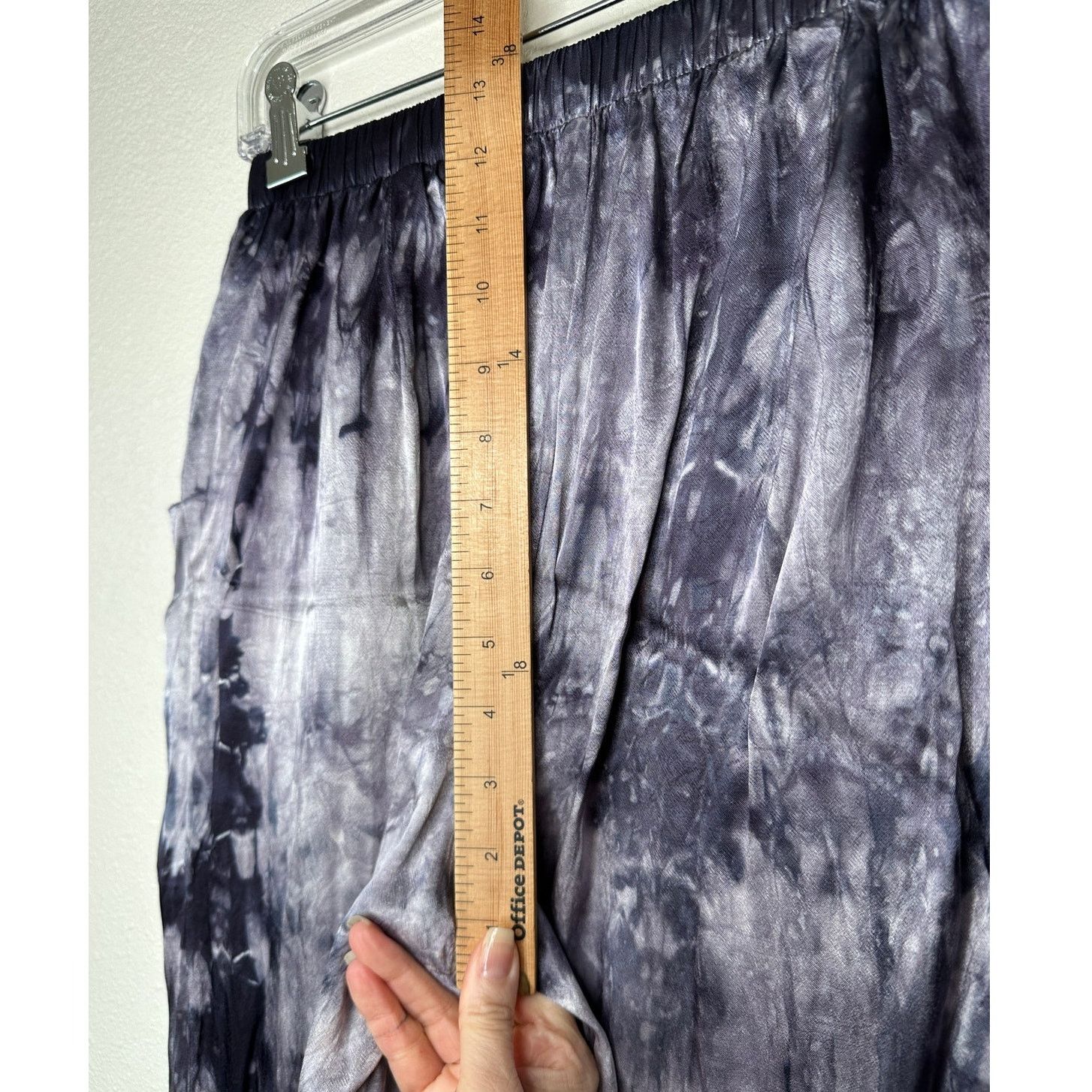 Nation LTD Nation Ltd Purple Cream Tie Dye Satin Elastic Waist Pants S Size 27" / US 4 / IT 40 - 12 Thumbnail