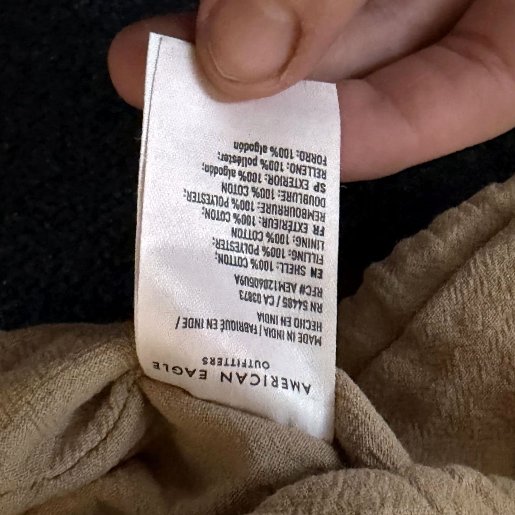 American Eagle Outfitters VINTAGE American Eagle Outfitters Jacket Mens Small Beige Canvas Military Quilted Lined Size US S / EU 44-46 / 1 - 4 Thumbnail