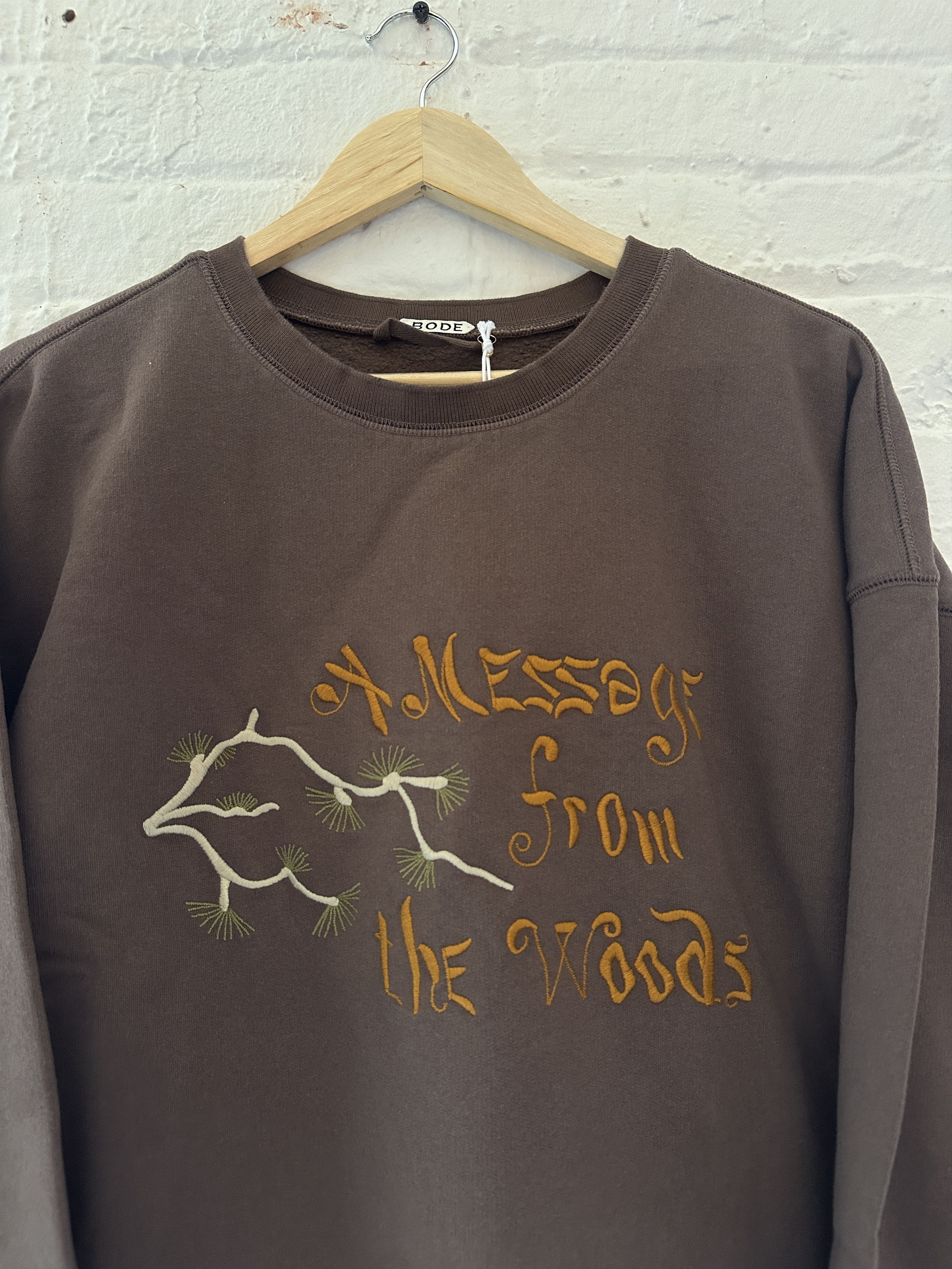 Bode Bode Message From The Woods Crewneck Size US L / EU 52-54 / 3 - 2 Thumbnail