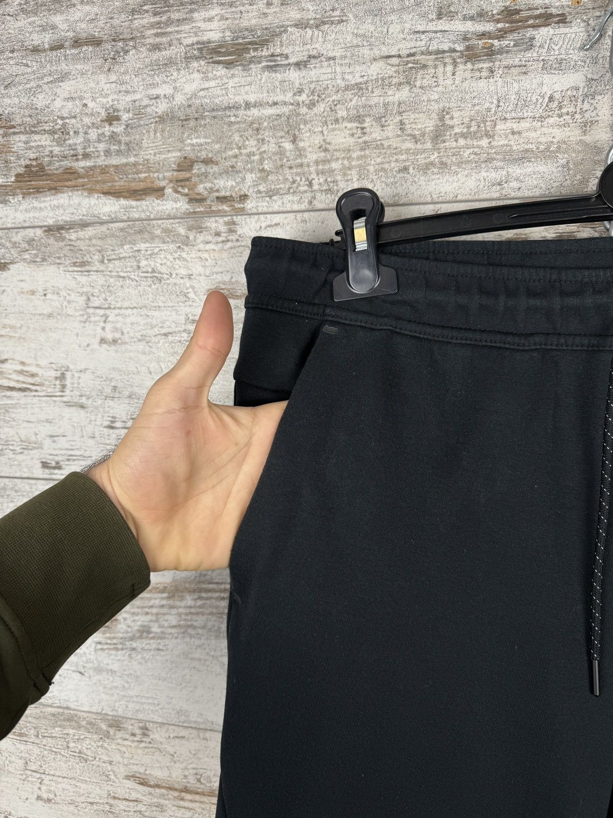 Nike Mens Nike tech fleece sweatpants black swoosh pants drill OG Size US 36 / EU 52 - 5 Thumbnail