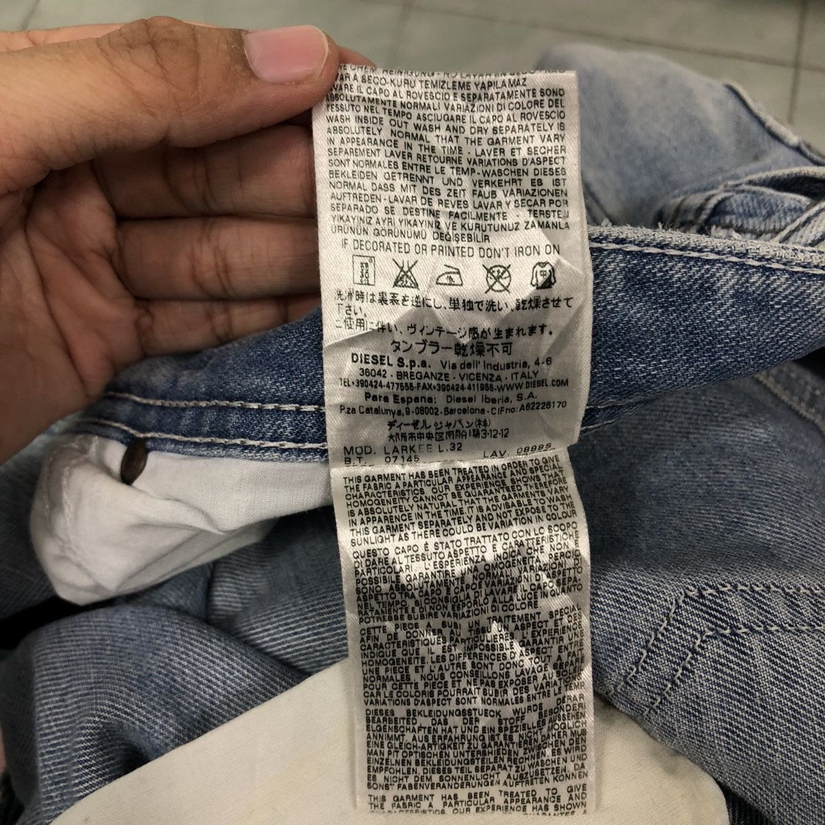 Diesel 🔥Biker Denim Jeans Diesel Industry Denim Division Size US 38 / EU 54 - 21 Thumbnail