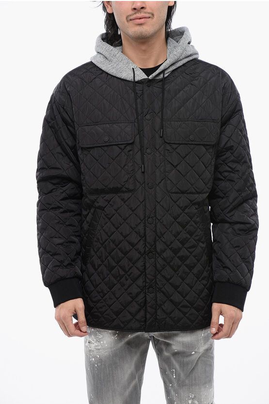 Quilted Jacket with Fleece-Lined Hood