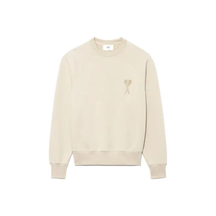AMI AMIPARIS SS22 Beige Heart Logo Sweatshirt 0079 Size US S / EU 44-46 / 1 - 1 Thumbnail