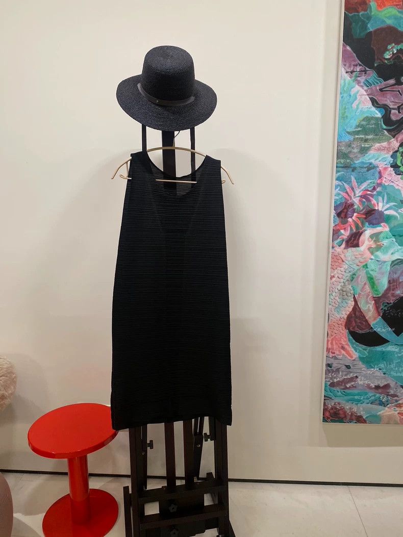 Issey Miyake Issey Miyake Black horizontal striped flower bud dress Size XXL / US 16-18 / IT 52-54 - 1 Thumbnail