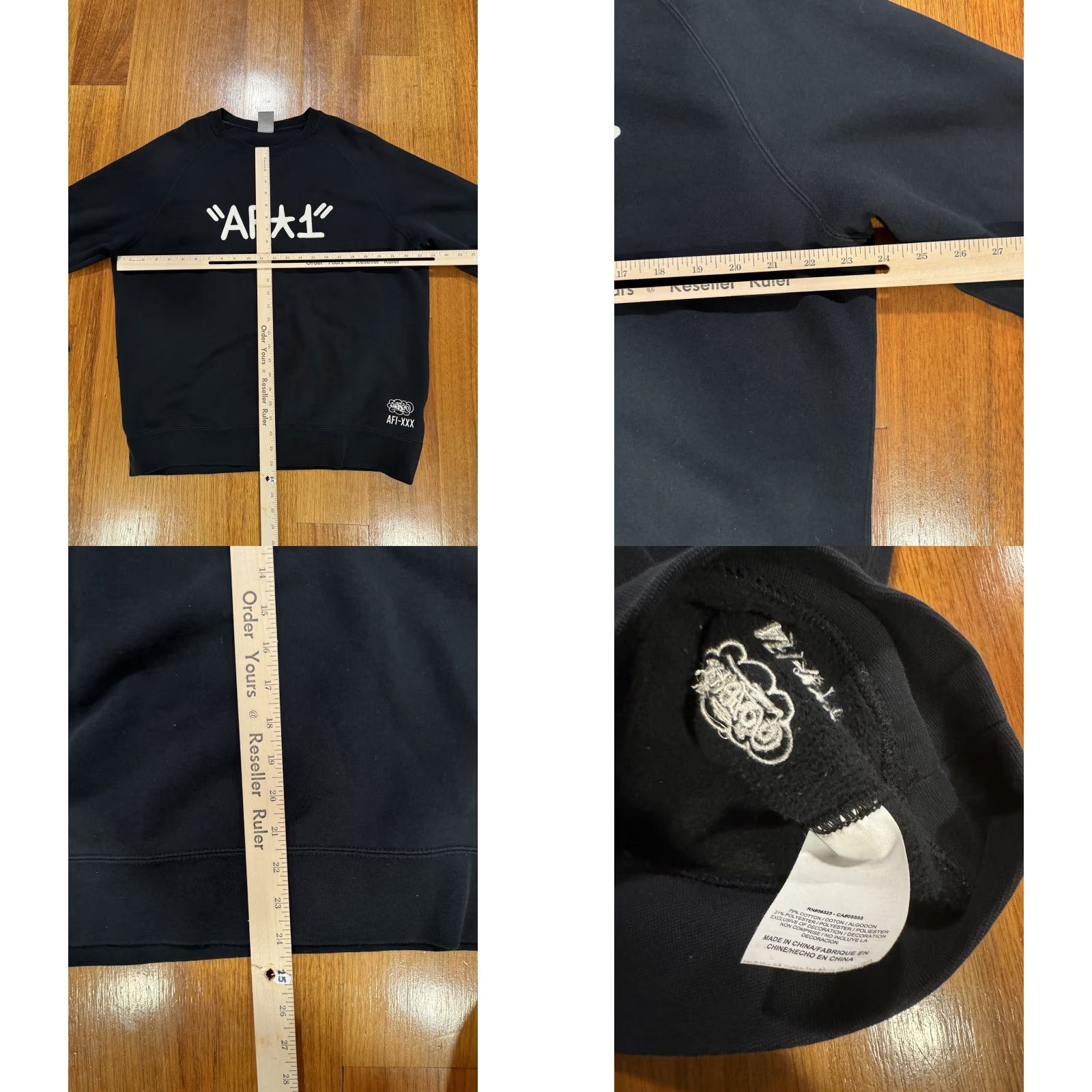 Nike VINTAGE Nike Sweatshirt Women XL Black AF1 Sweater Air Force One Eric Haze Graffiti Size XL / US 12-14 / IT 48-50 - 8 Thumbnail