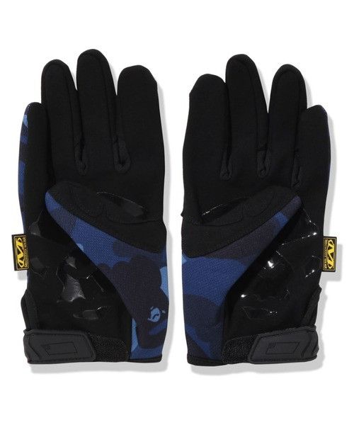 Bape A BATHING APE COLOR CAMO MECHANIX WEAR GLOVES M Navy L | Grailed