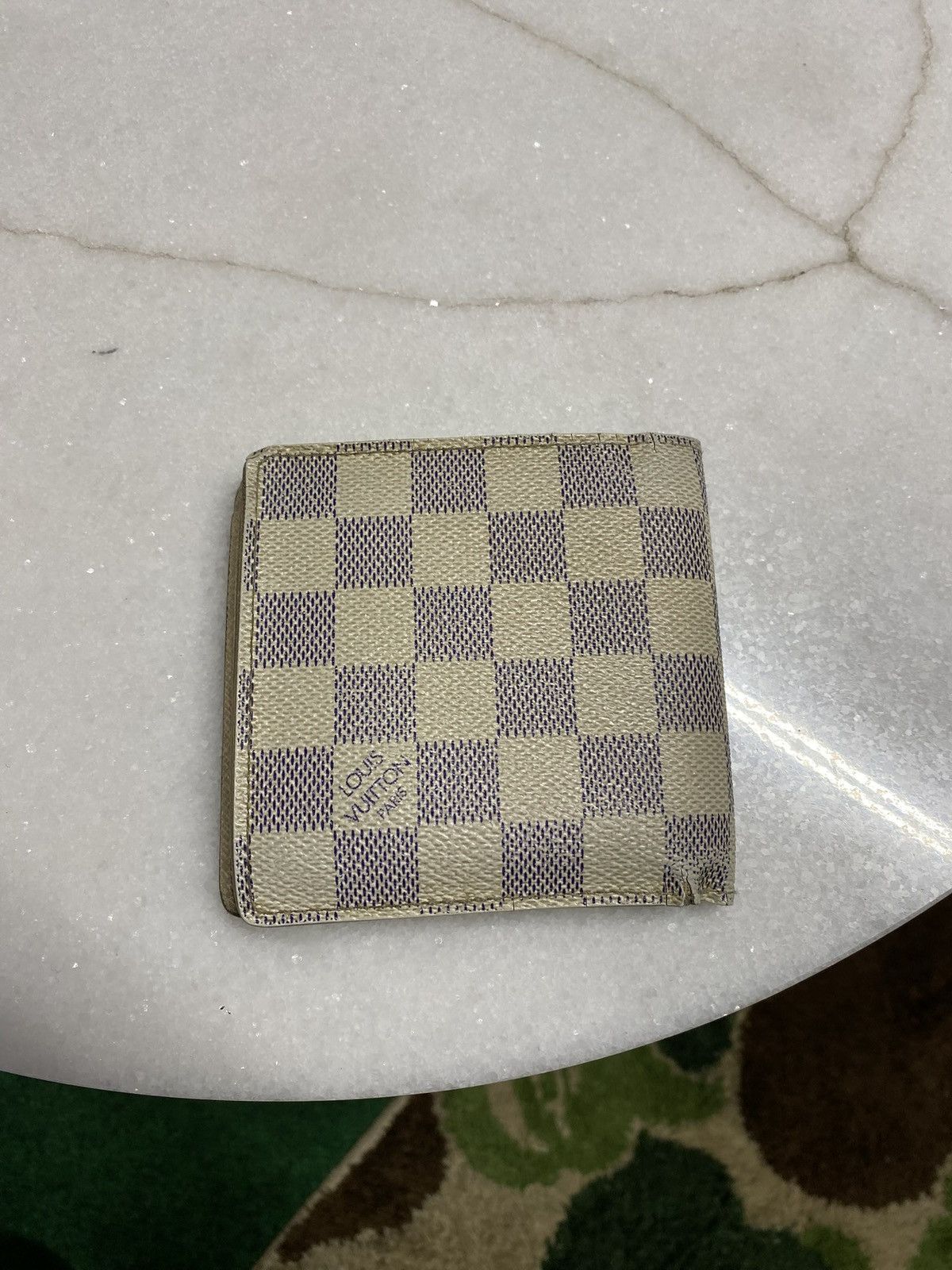Louis Vuitton Louis Vuitton White Damier Bifold Leather Wallet Preowned Size ONE SIZE - 9 Thumbnail