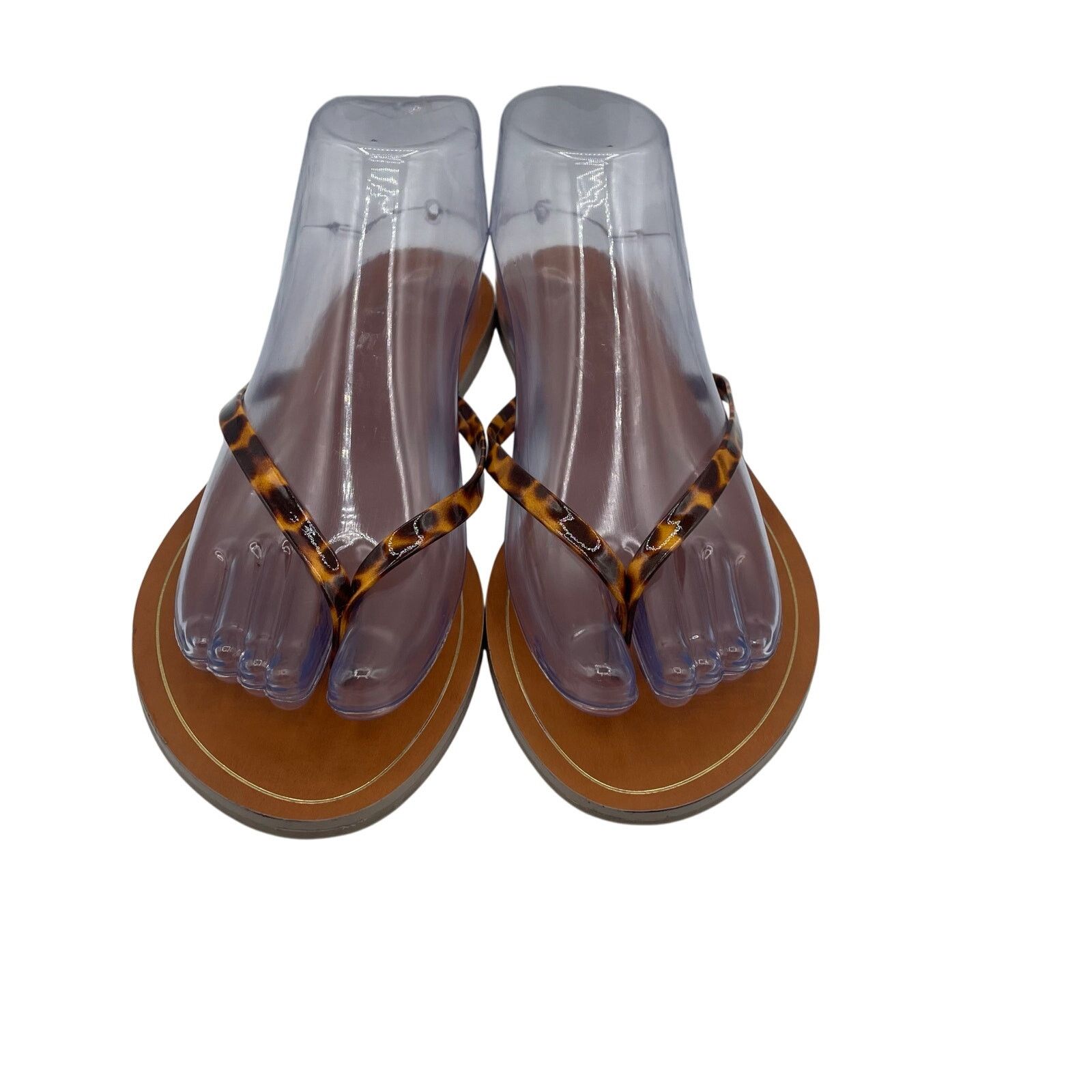 J.Crew J Crew Thong Sandals Leopard Italy Leather Flip Flops 8 Size US 8 / IT 38 - 4 Thumbnail