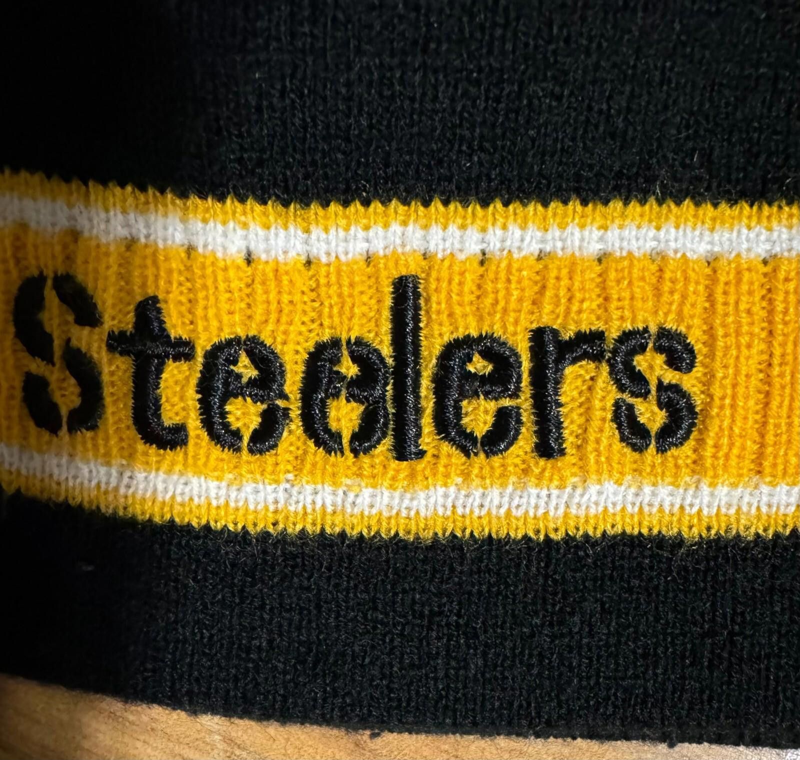 Other Pittsburgh Steelers Knit Beanie Hat Winter Black Raised Logo Size ONE SIZE - 4 Thumbnail