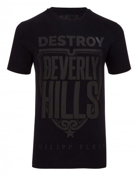 Philipp Plein Philipp Plein Destroy Beverly Hills Big Logo Men’s Tee Size US M / EU 48-50 / 2 - 1 Thumbnail