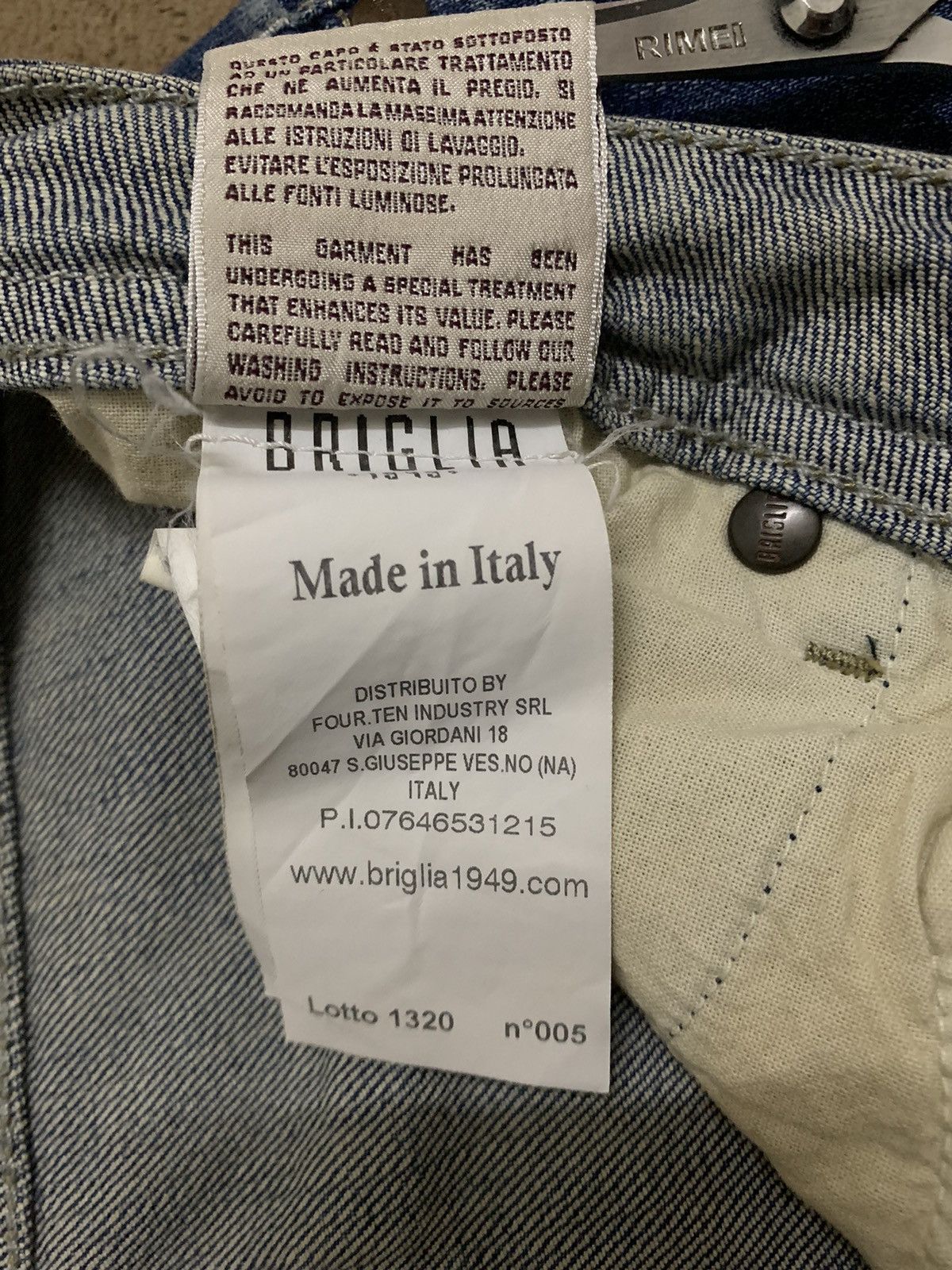 Other Y2K Briglia 1949 Slim Fit Patched Distressed Grunge Jeans Size US 30 / EU 46 - 20 Thumbnail