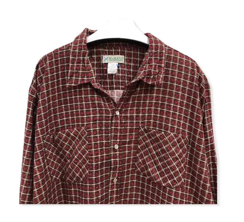 Vintage Vintage Haband Plaid Tartan Flannel Shirt 👕 Size US XL / EU 56 / 4 - 2 Thumbnail