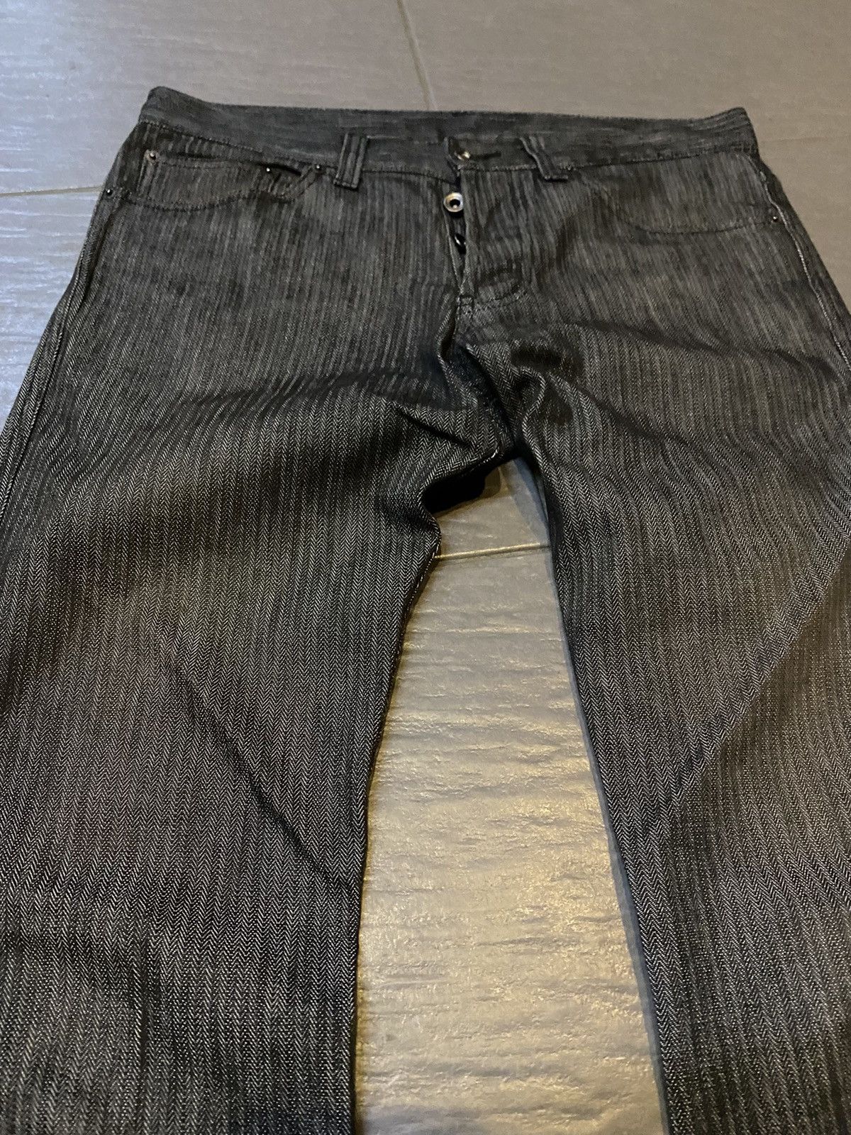 Japanese Brand Flare black Striped Boot Cut Size US 32 / EU 48 - 3 Thumbnail