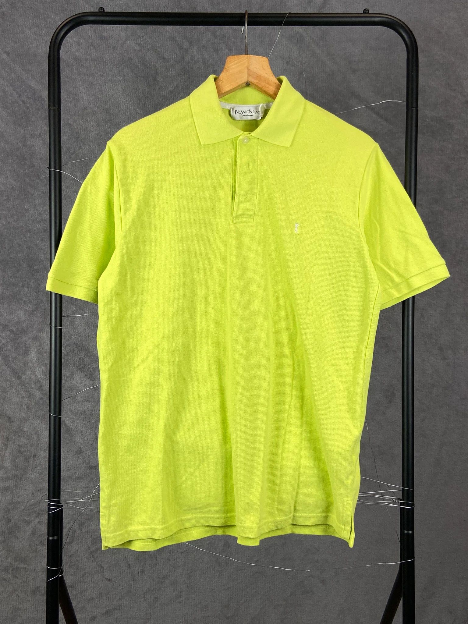 Yves Saint Laurent YSL Lime Tee / Clean Quiet Luxury Minimal (M) Size US M / EU 48-50 / 2 - 1 Thumbnail