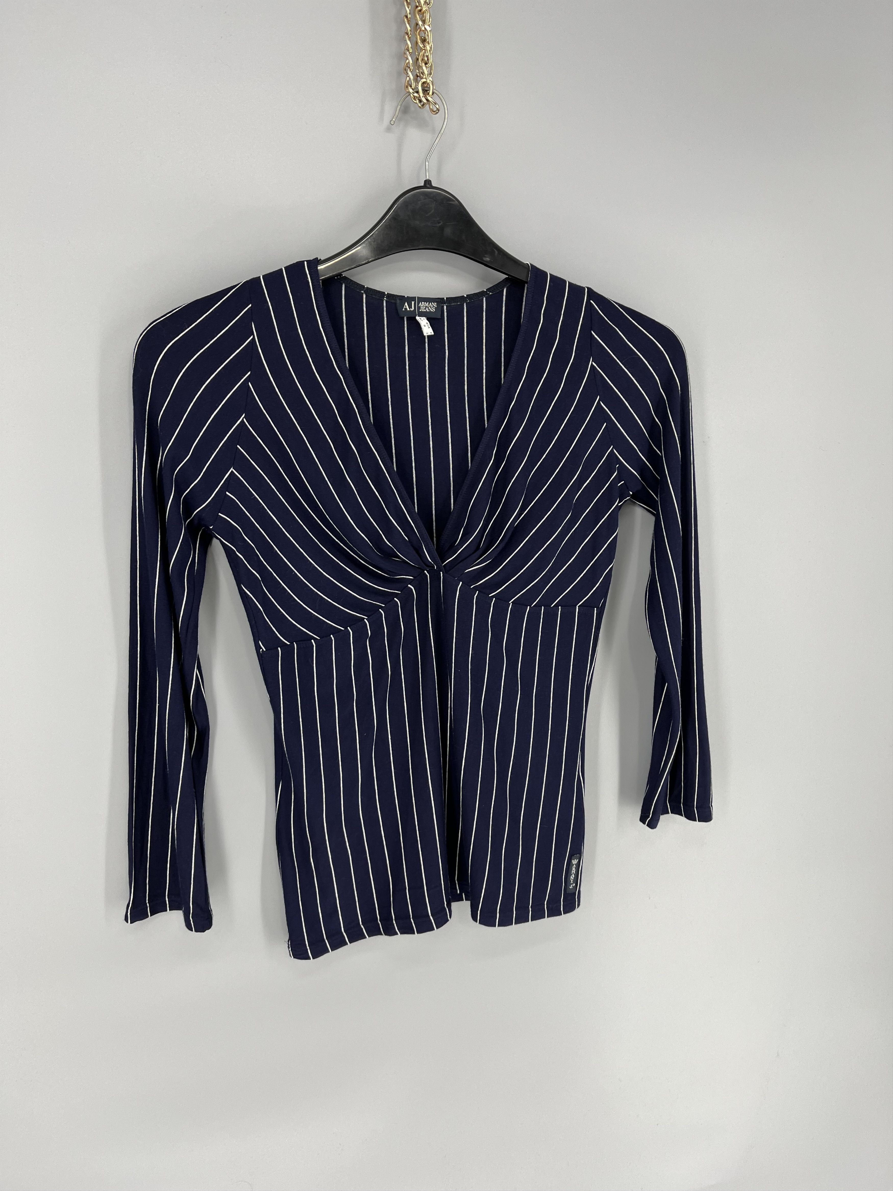 Armani × Giorgio Armani Vintage Y2K Armani Jeans Velvet blouse Size M / US 6-8 / IT 42-44 - 3 Thumbnail