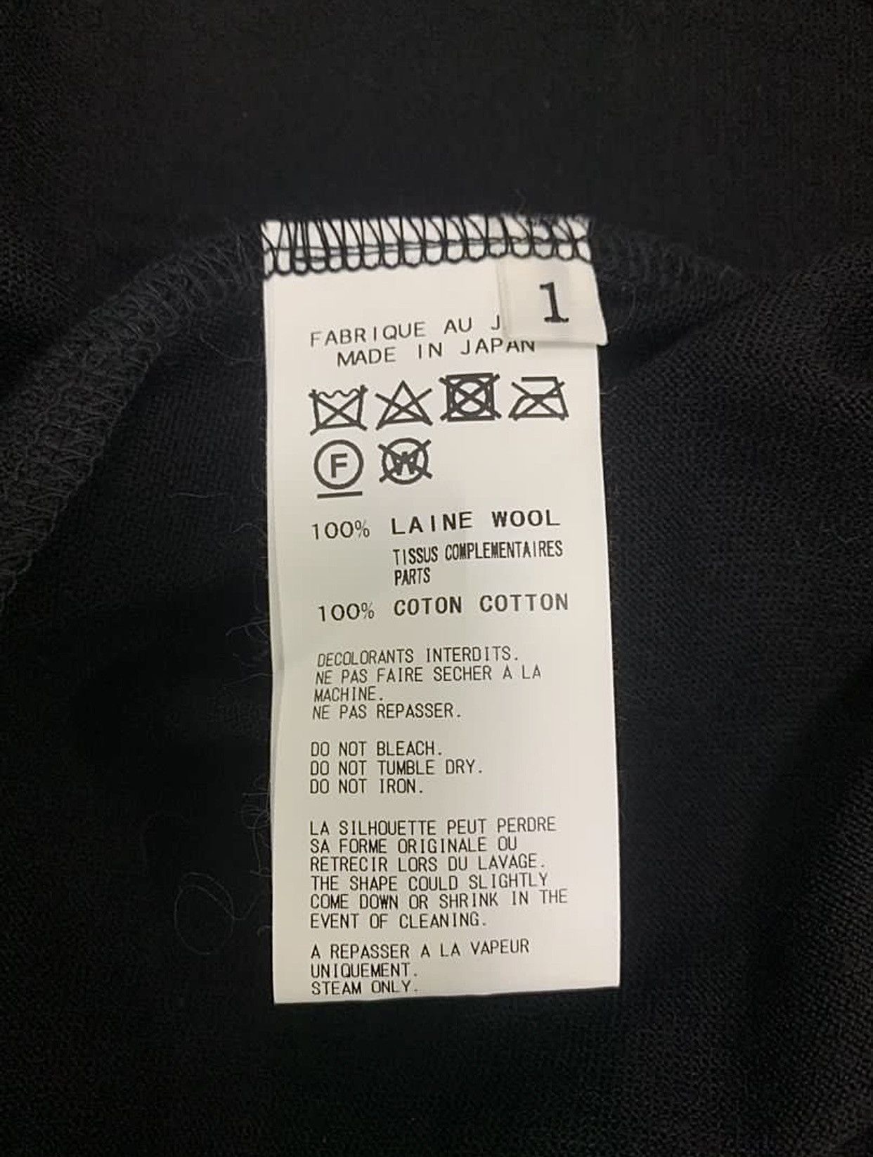 Yohji Yamamoto YOHJI YAMAMOTO REGULATION MEN ASYMMETRICAL LONGSLEEVE TOP Size US S / EU 44-46 / 1 - 10 Thumbnail