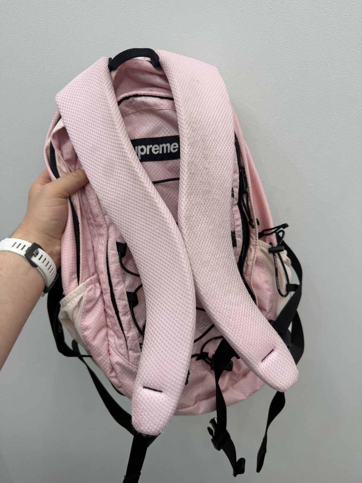 Supreme Supreme SS22 Pink Box Logo Backpack Bag Size ONE SIZE - 2 Thumbnail