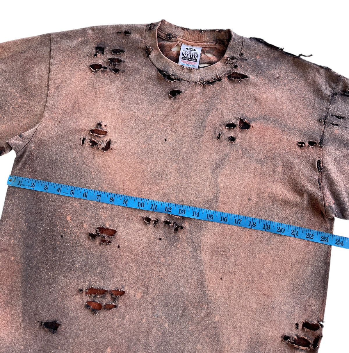 Vintage Thrashed!!! Distressed Acid Wash Grunge Pro Club Shirt Size US XL / EU 56 / 4 - 19 Thumbnail