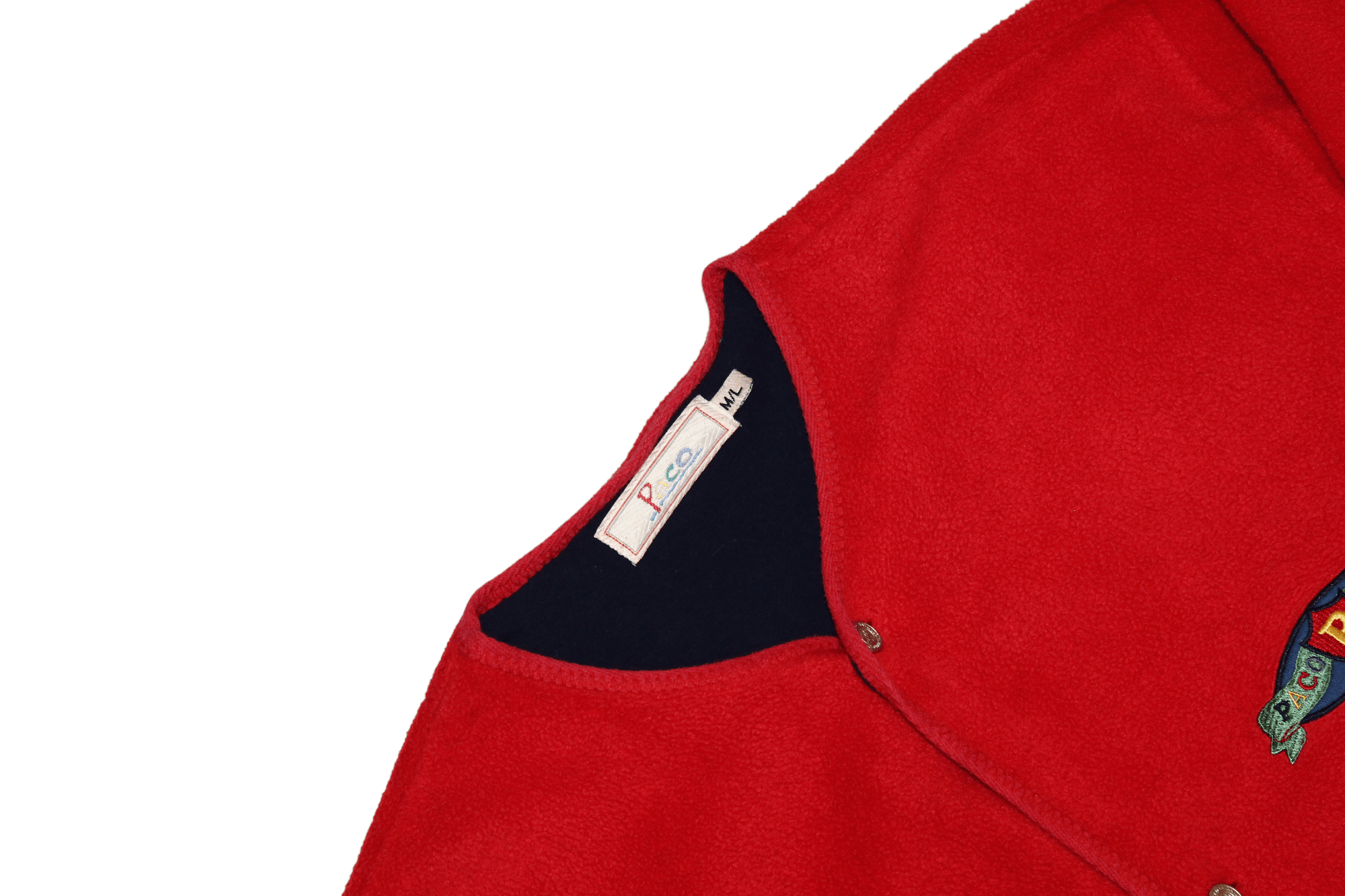 Japanese Brand VTG PACO Jeans Y2K coloured polar fleece jacket Size US L / EU 52-54 / 3 - 5 Thumbnail