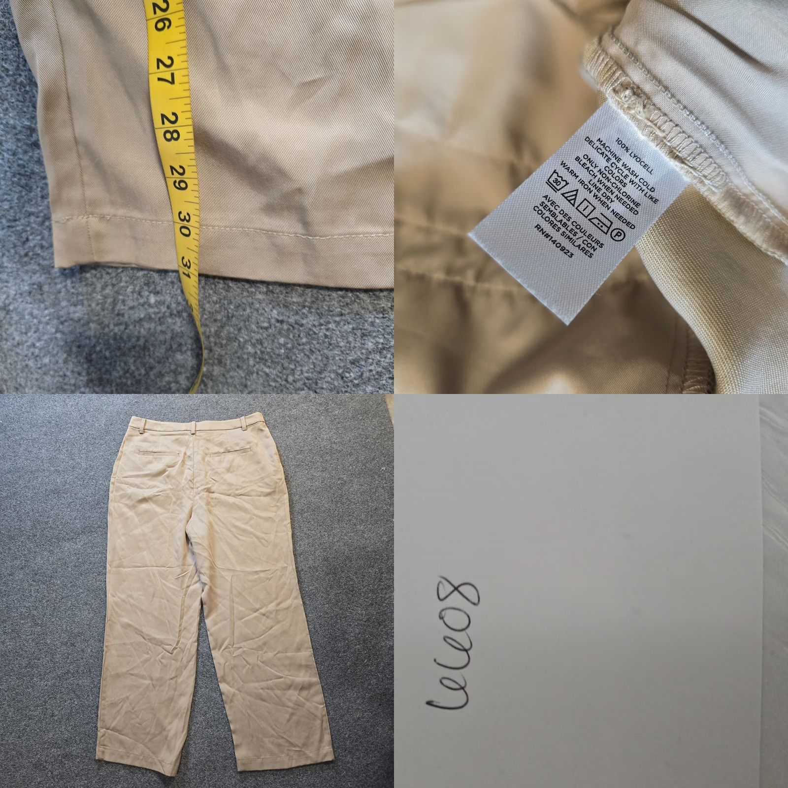 Loft LOFT Womens Wide Leg Pants Beige Khaki - Classic Style Size 36" / US 14 / IT 50 - 8 Thumbnail