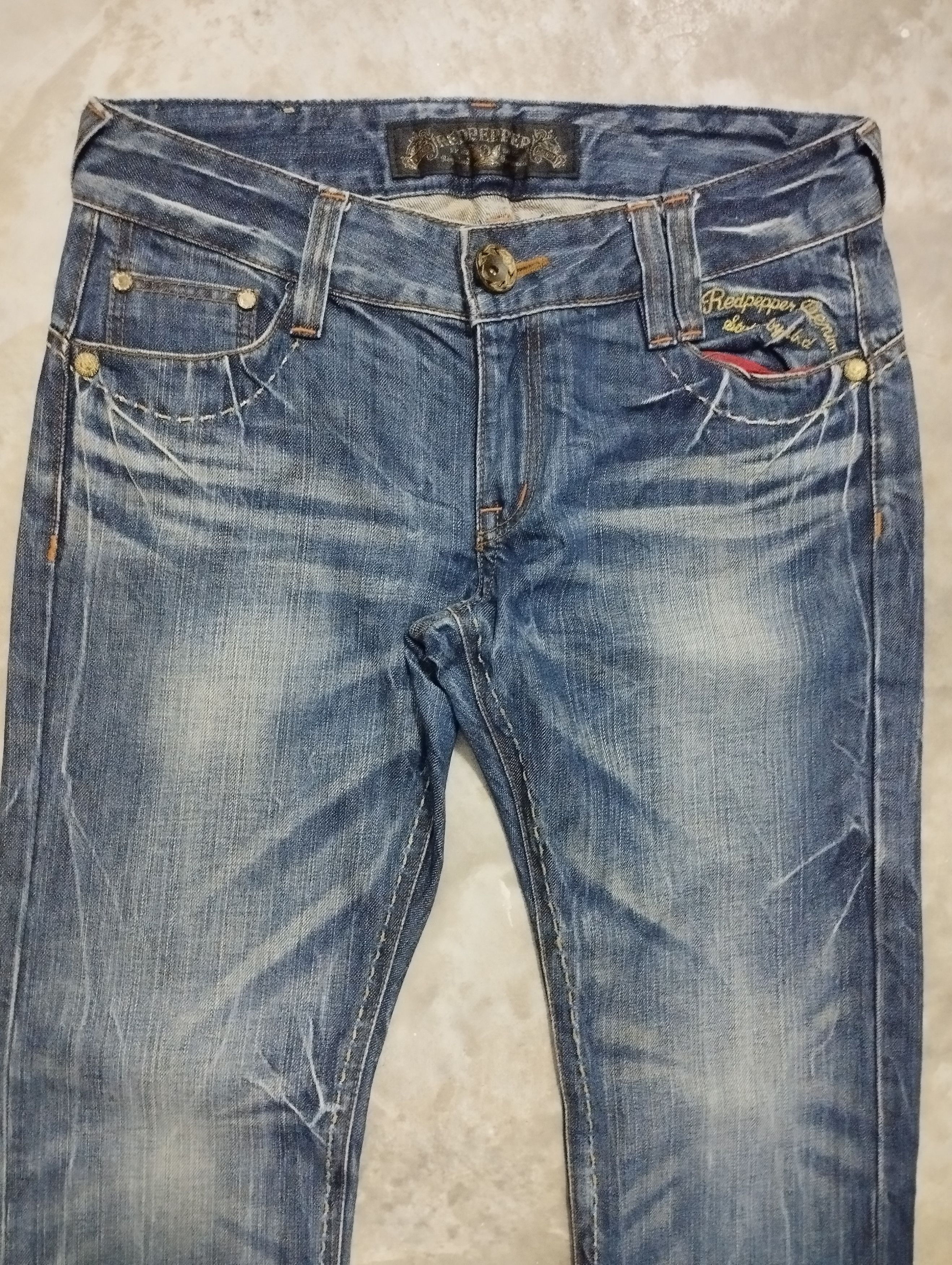If Six Was Nine × Jean × Tornado Mart Flare Jeans Japan Redpepper Lightning Wash Bootcut Jeans Size US 31 - 4 Thumbnail