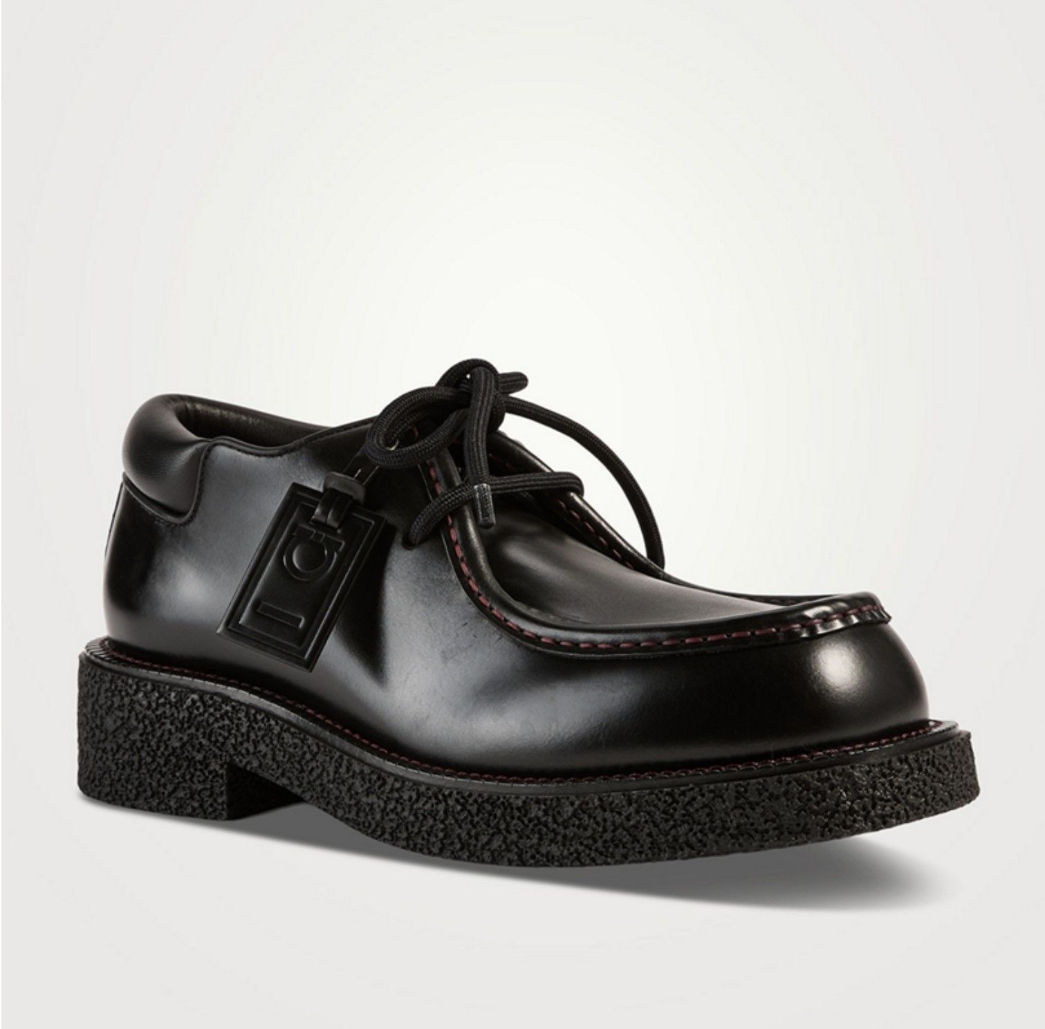 Salvatore Ferragamo Ferragamo Cleveland Leather Derby Shoes in Black, Men's (Size 10)