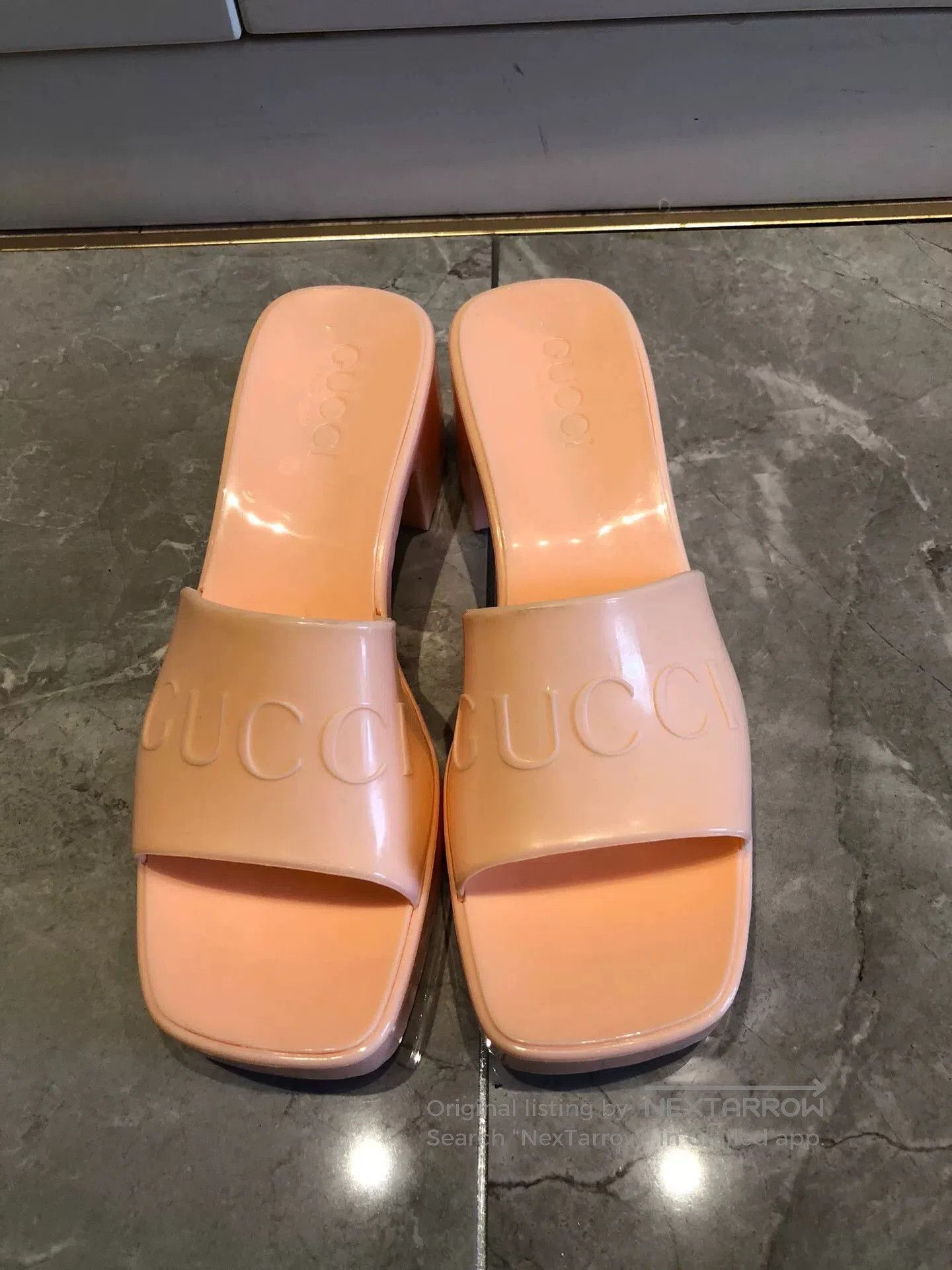 Japanese Brand Gucci Pink Slippers. Size US 5 / IT 35 - 2 Thumbnail