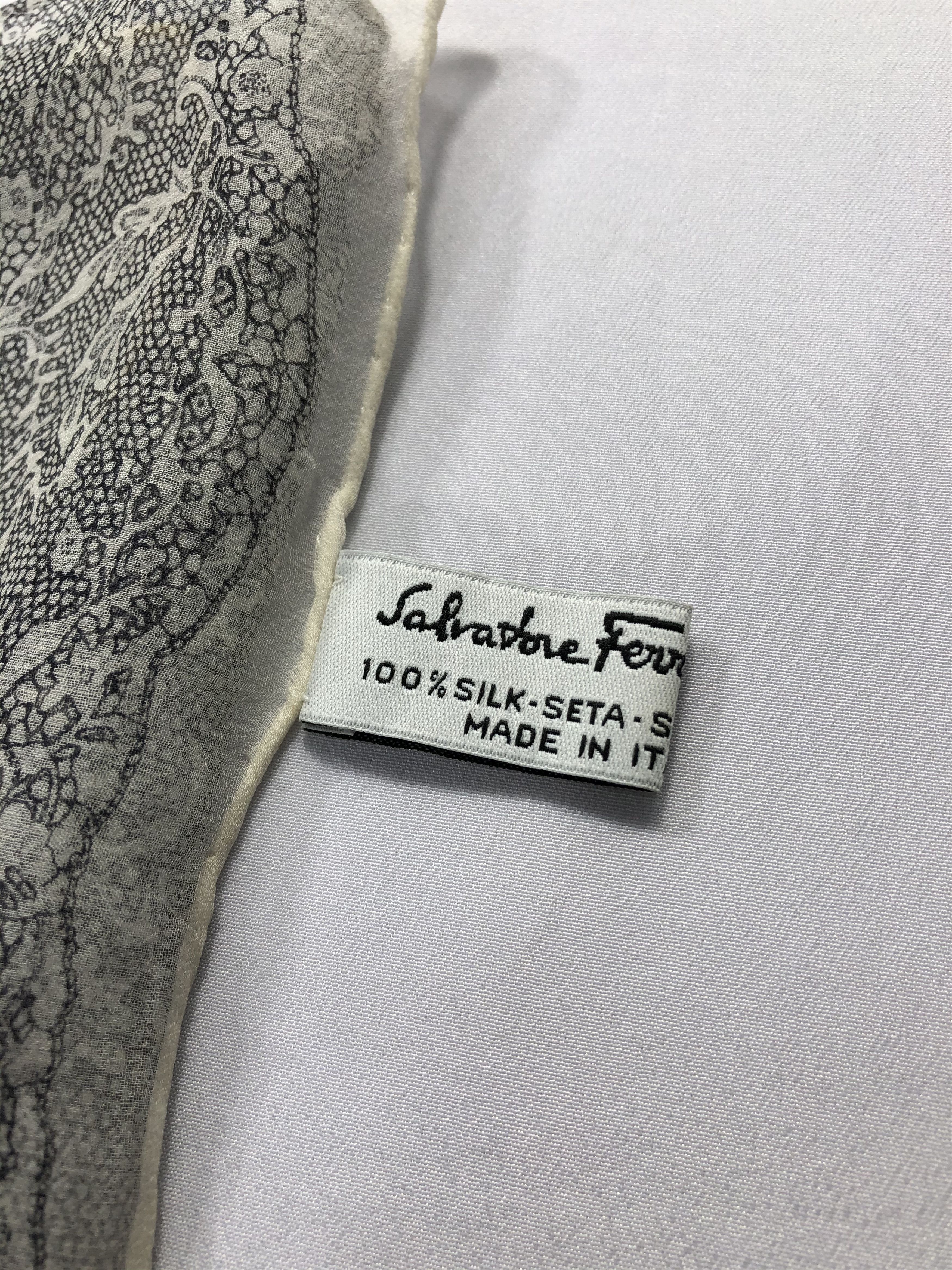 Vintage Vintage Salvatore Ferragamo Silk Scarf Size ONE SIZE - 4 Thumbnail