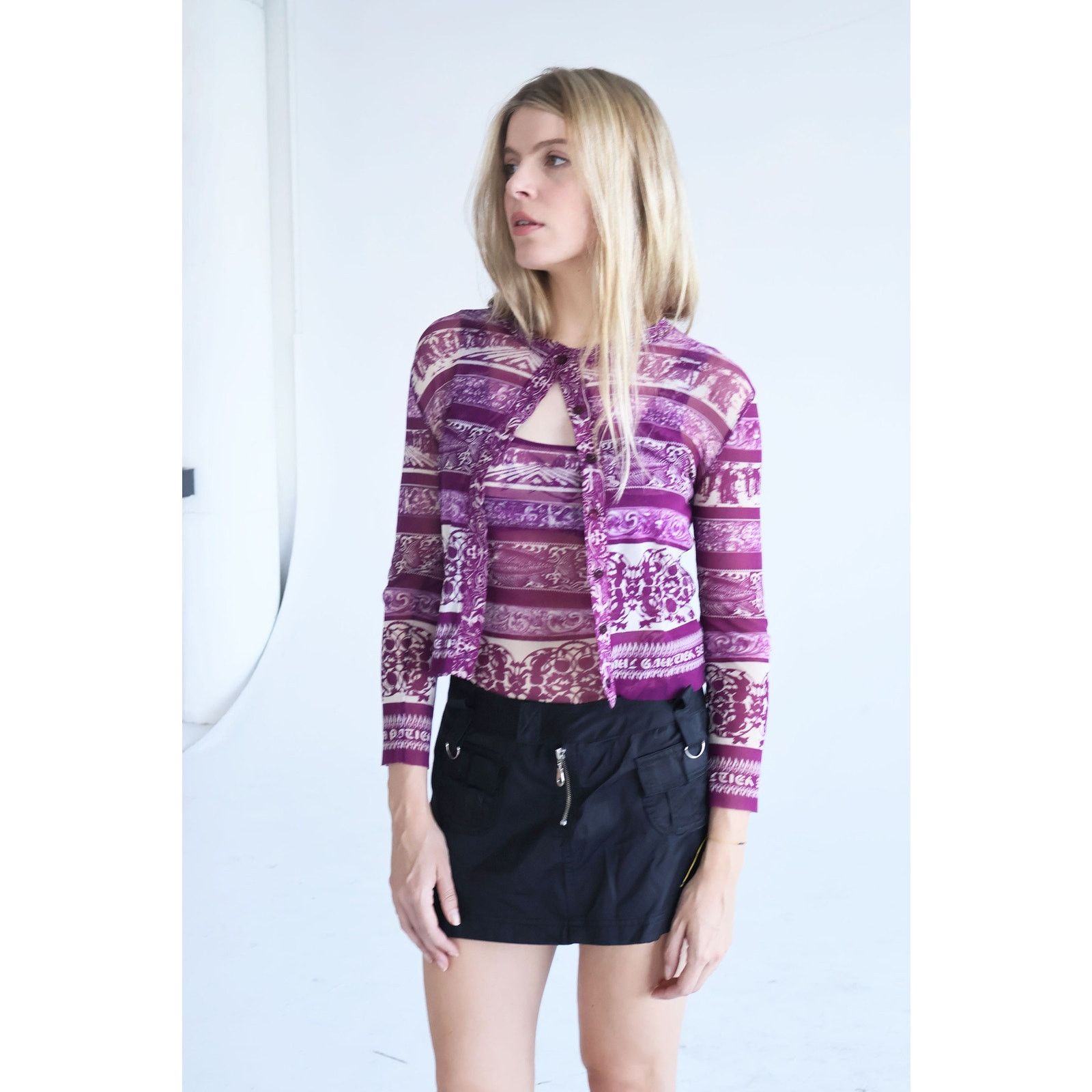 Jean Paul Gaultier Vintage Jean Paul Gaultier Purple Fish + Cherub Print Set Size M / US 6-8 / IT 42-44 - 4 Thumbnail