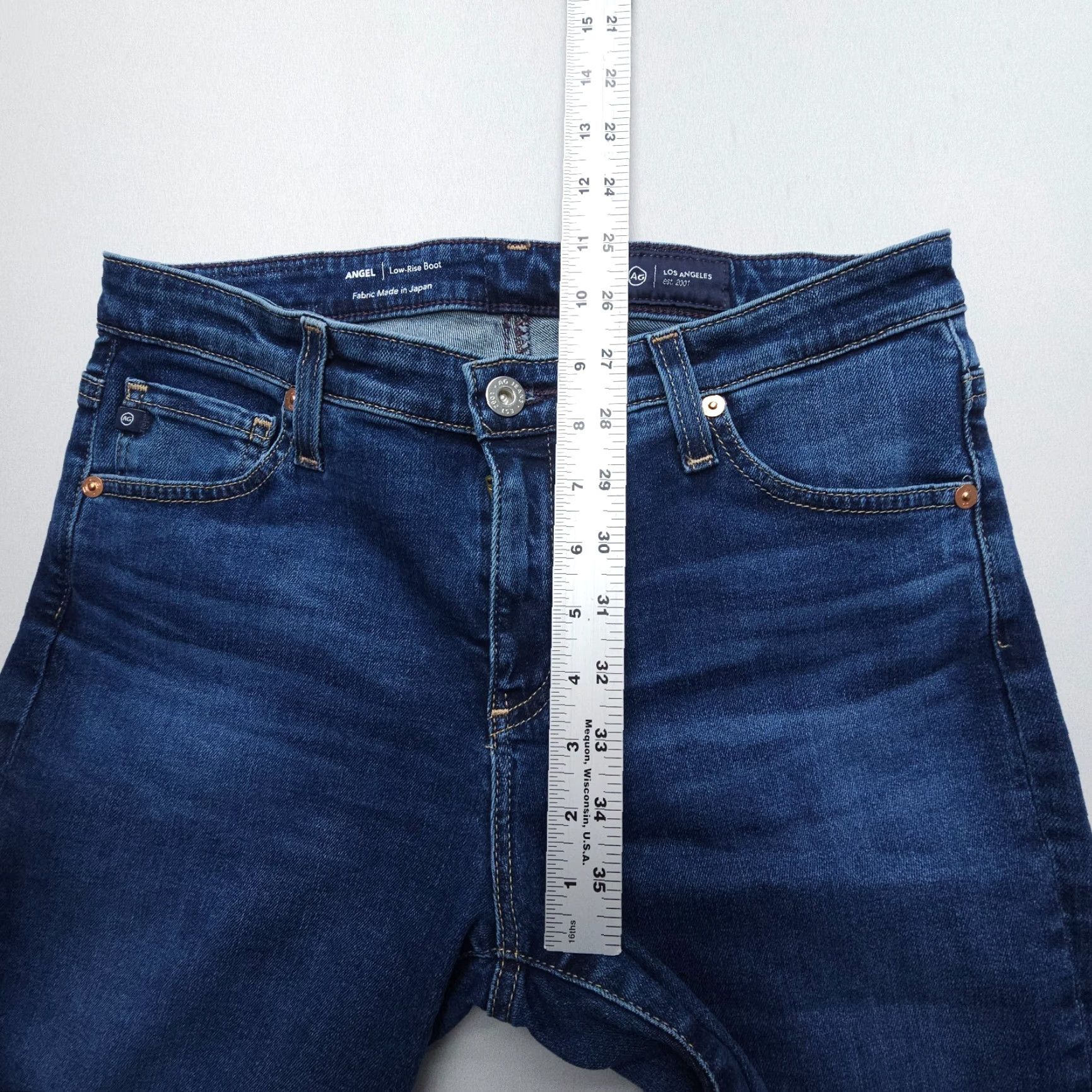 Denime AG Adriano Goldschmied Jeans Bootcut 28 Dark Blue Denim Women Regular Size 28 Low Rise 5-Pocket USA Bagged? Size 28" / US 6 / IT 42 - 5 Thumbnail