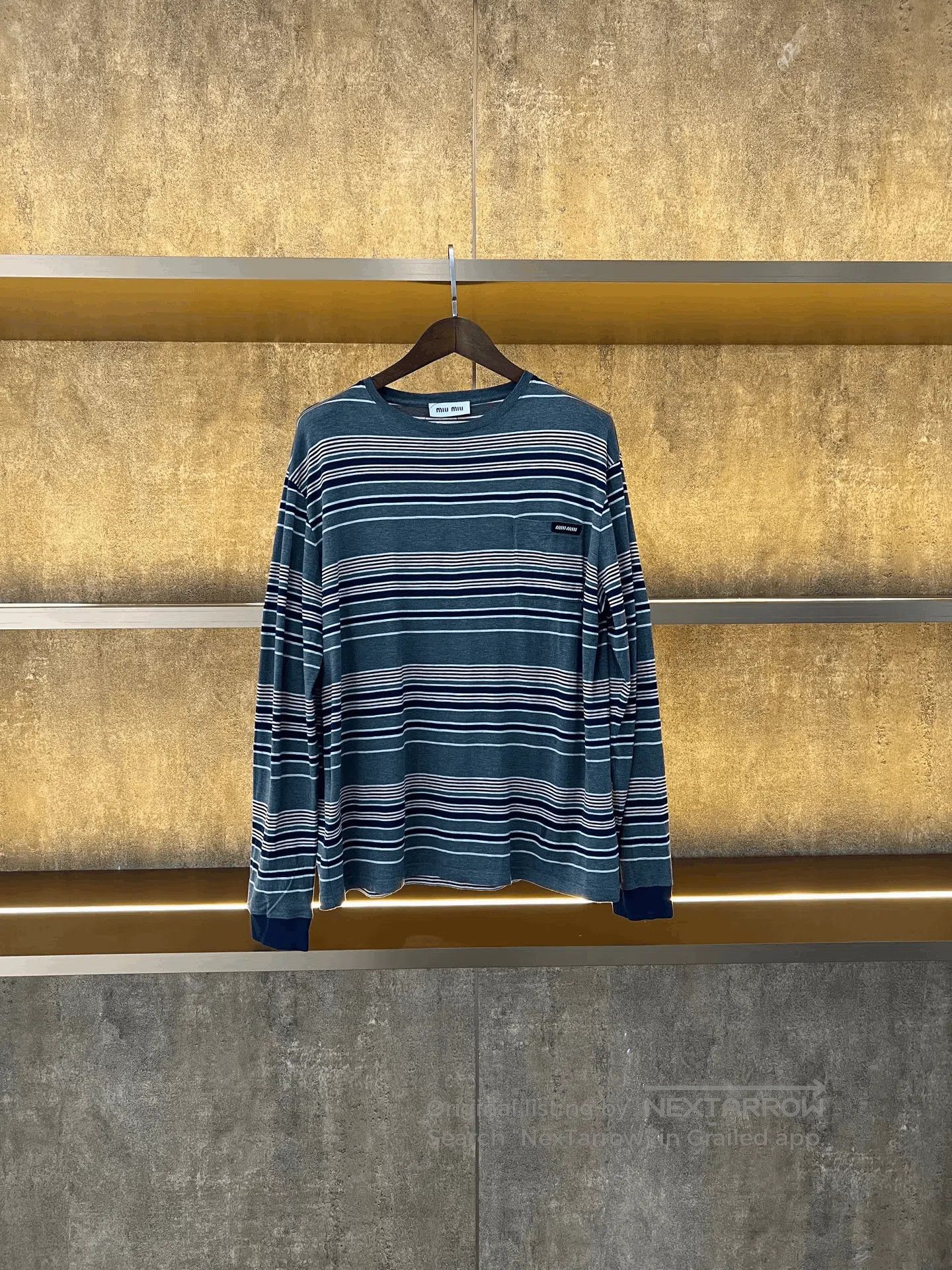 Miu Miu Miumiu Striped Sweatshirt. Size L / US 10 / IT 46 - 1 Thumbnail