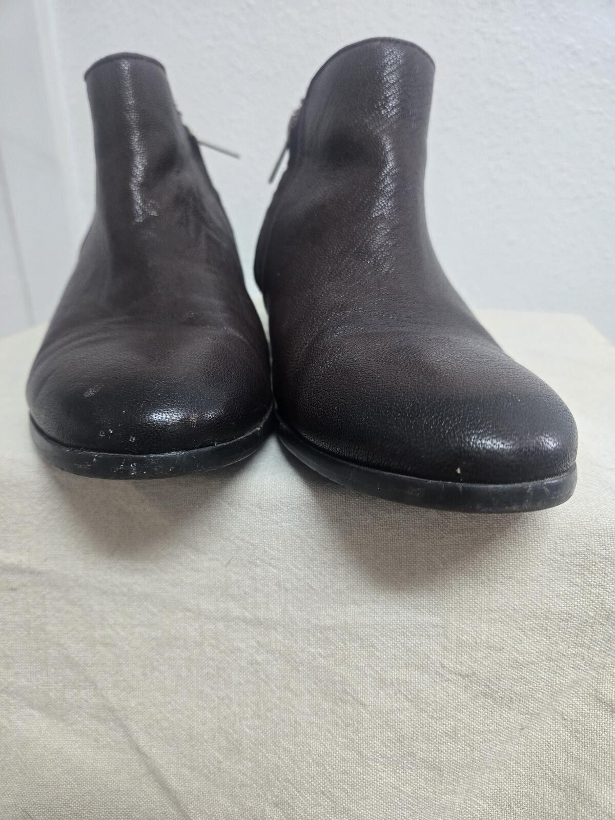 Other Sam Edelman Leather Ankle Booties Brown Sz 12 Low Block Heel Size US 12 / IT 42 - 7 Thumbnail