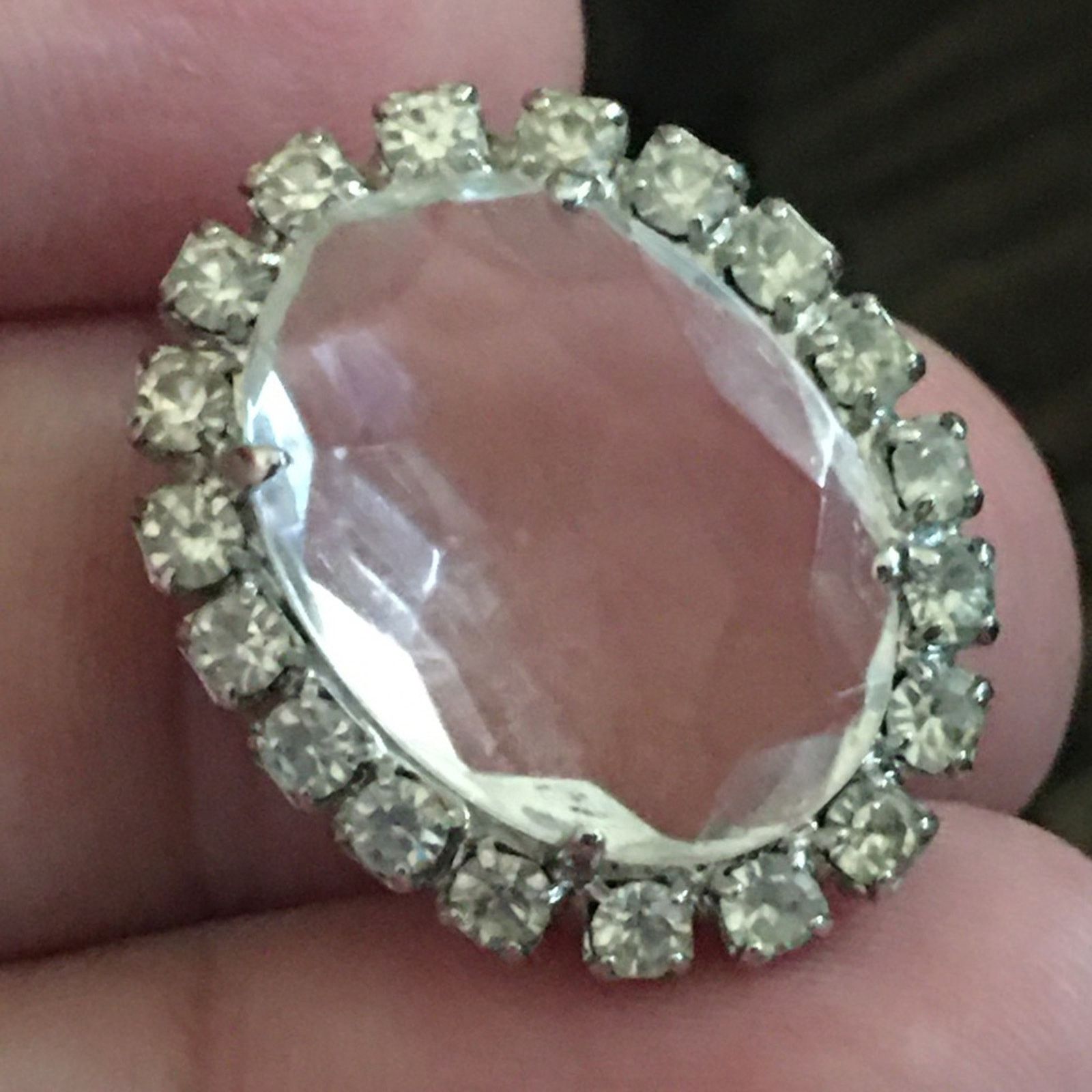Vintage Vintage clear glass & rhinestone pierced earrings Size ONE SIZE - 3 Thumbnail