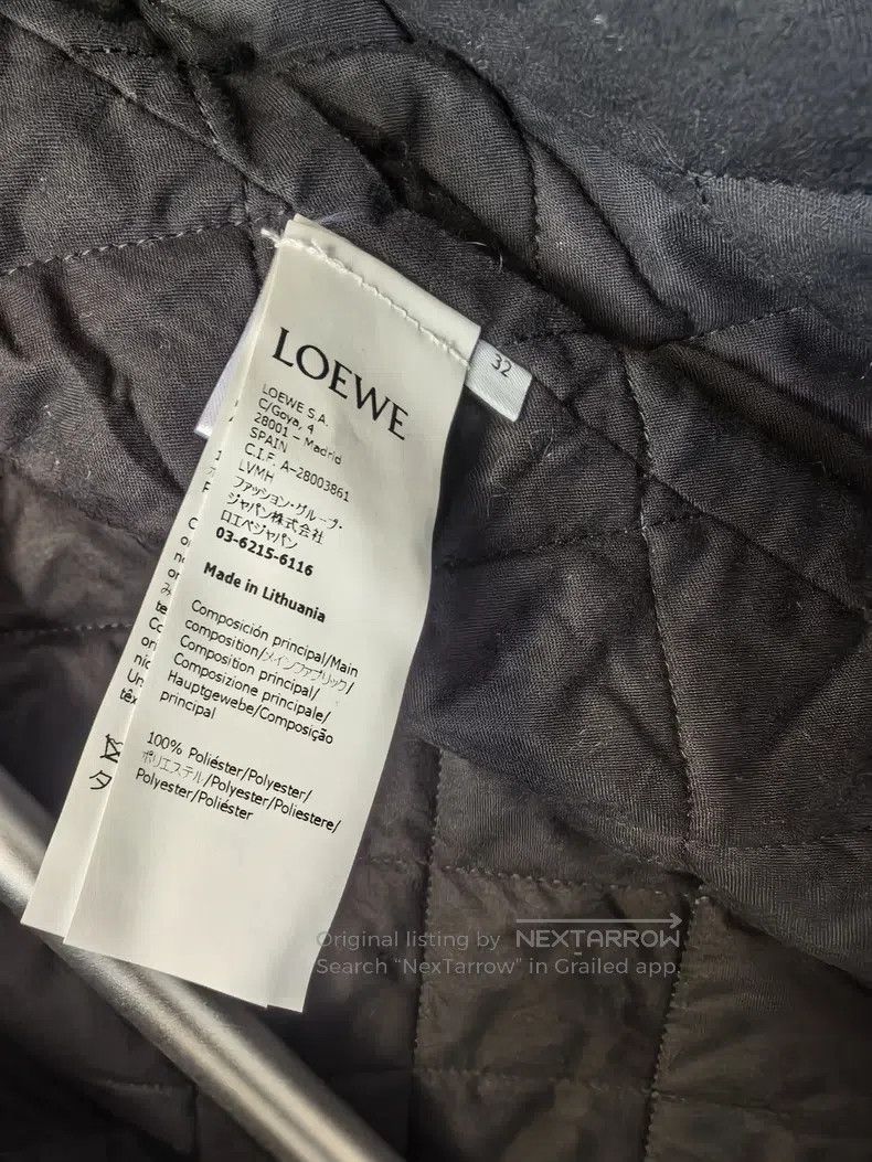 Loewe Loewe Coat Cotton Jacket with Logo on Back and Belt, Adjus Size 4XL / US 24-26 - 4 Thumbnail