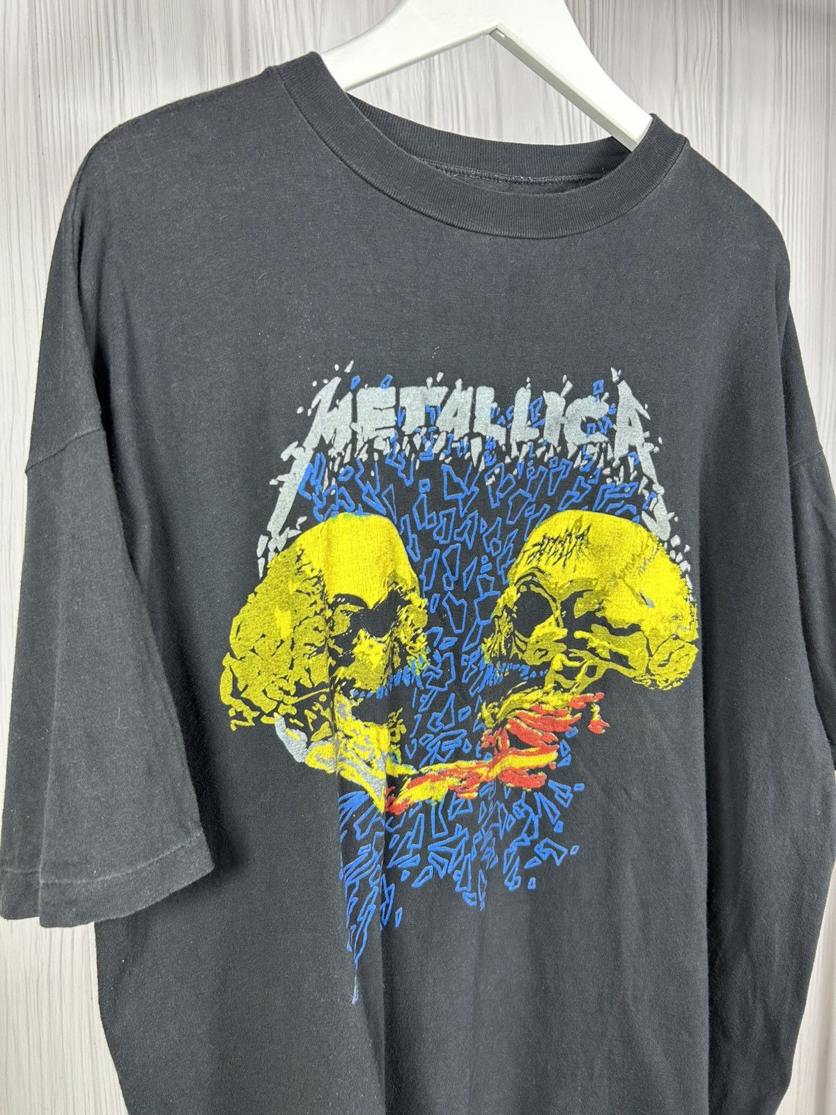 Band Tees Rare Vintage 90s Metallica Sad But True Band T-Shirt Boxy Size US XL / EU 56 / 4 - 2 Thumbnail