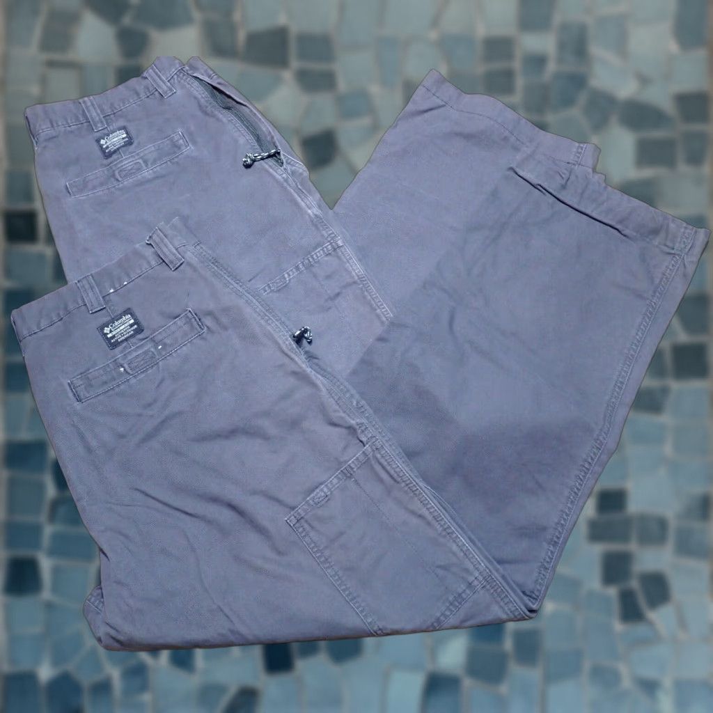 CLOT VINTAGE Columbia Mens Pants 36 Gray Cotton Canvas Straight Leg Work Hiking Casual 90s Mens Size US 36 / EU 52 - 1 Thumbnail