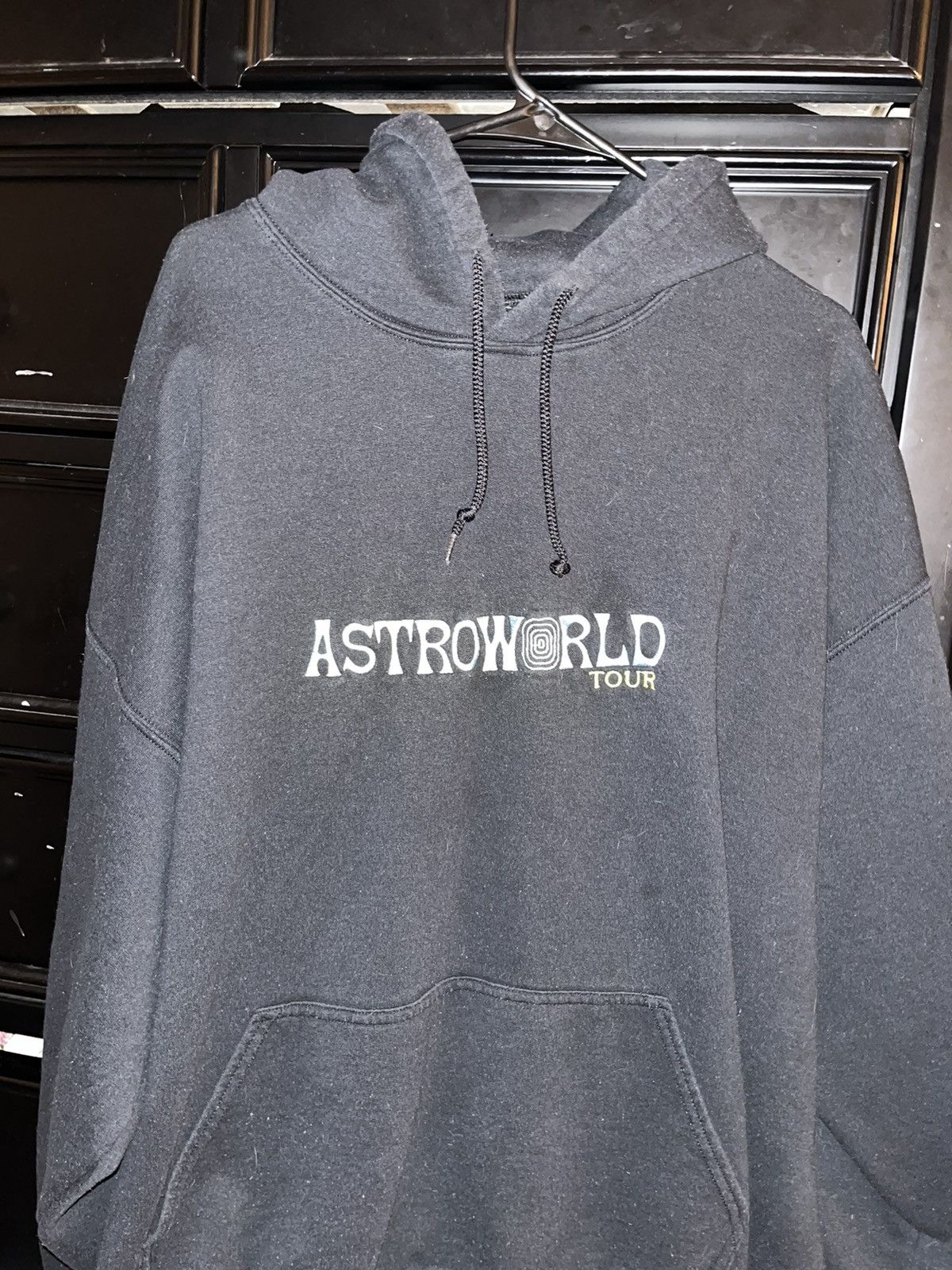 image of Travis Scott "astroworld Tour" Hoodie in Black, Men's (Size XL)