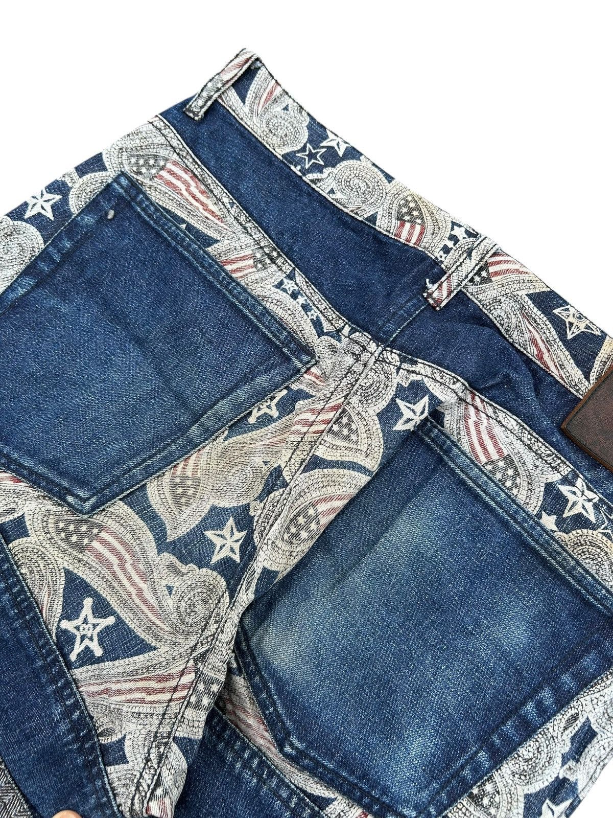 Hysteric Glamour × Japanese Brand × KMRii FLARE HAGI VINTAGE BATSU BOYS PUNK DISTRESSED DENIM JEANS Size US 30 / EU 46 - 15 Thumbnail