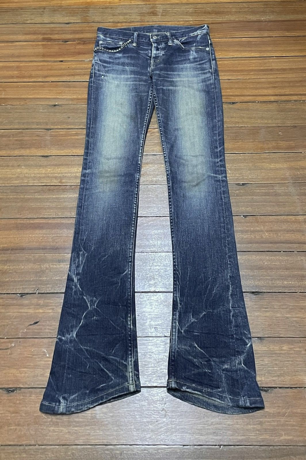 Hysteric Glamour Very Rare Vintage Brand Hysteric Glamour Flared Jeans 1990s Size US 29 - 1 Thumbnail