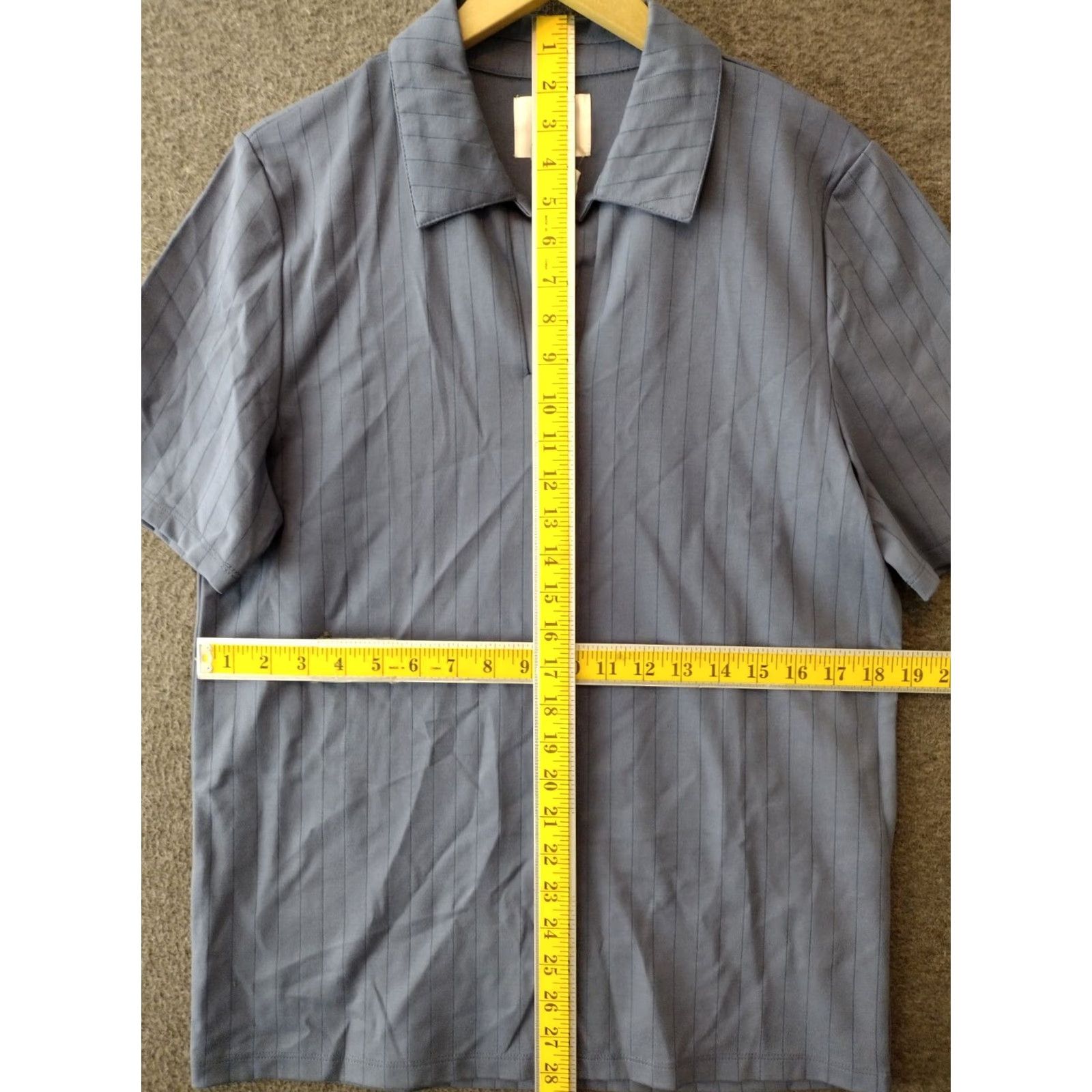 Vintage STYLUS Ladarius Campbell Light Striped Casual Shirt Blue Polo S/M Size US S / EU 44-46 / 1 - 4 Thumbnail