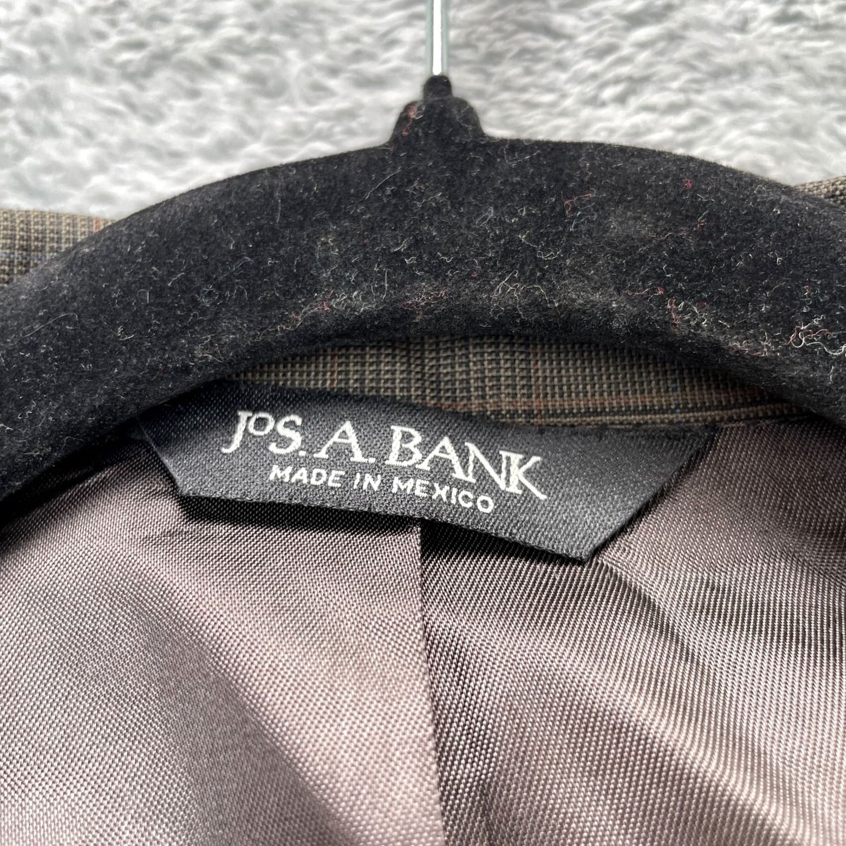 Jos. A. Bank VTG Jos. A. Bank Jacket Mens 40S Brown Sport Coat Glen Plaid Wool Single Breasted Wool 40 Medium? Size US XXS / EU 40 - 4 Thumbnail