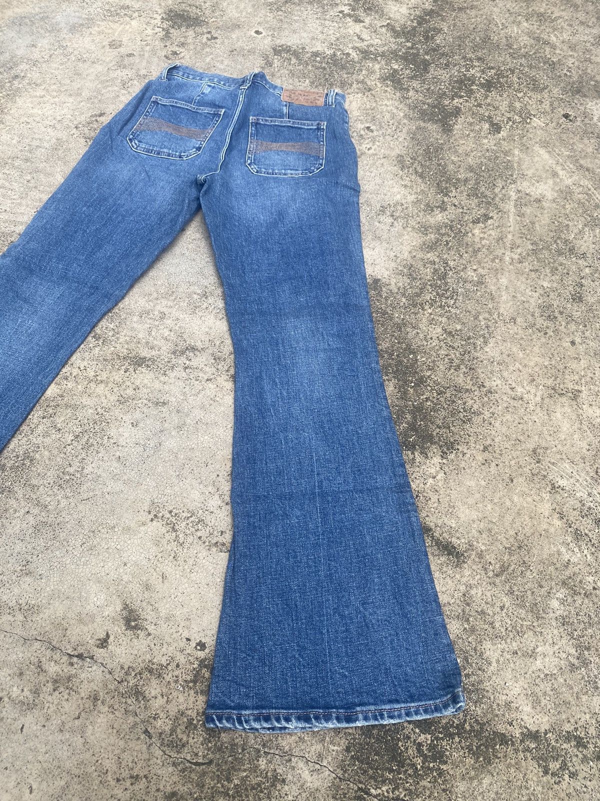 Japanese Brand Flare Jeans Rag Machine Bust Pant Bootcut Size US 27 - 14 Thumbnail