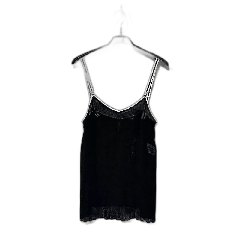 Chanel Chanel Black Knit Camisole Jennie style Size M / US 6-8 / IT 42-44 - 1 Thumbnail
