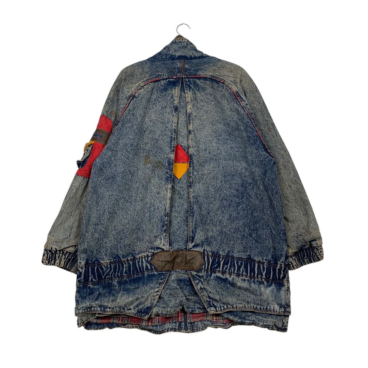 Vintage CURRENT SEEN Tartan Lined Stone Wash Denim Jacket #2175-C96 Size US XXL / EU 58 / 5 - 16 Thumbnail