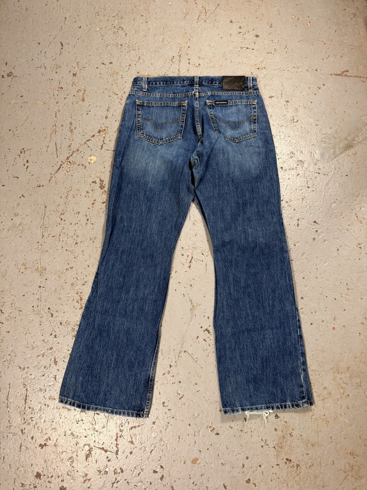 Harley Davidson Vintage Harley Davidson Denim Flared Bootcut Jeans Classic Size US 34 / EU 50 - 6 Thumbnail
