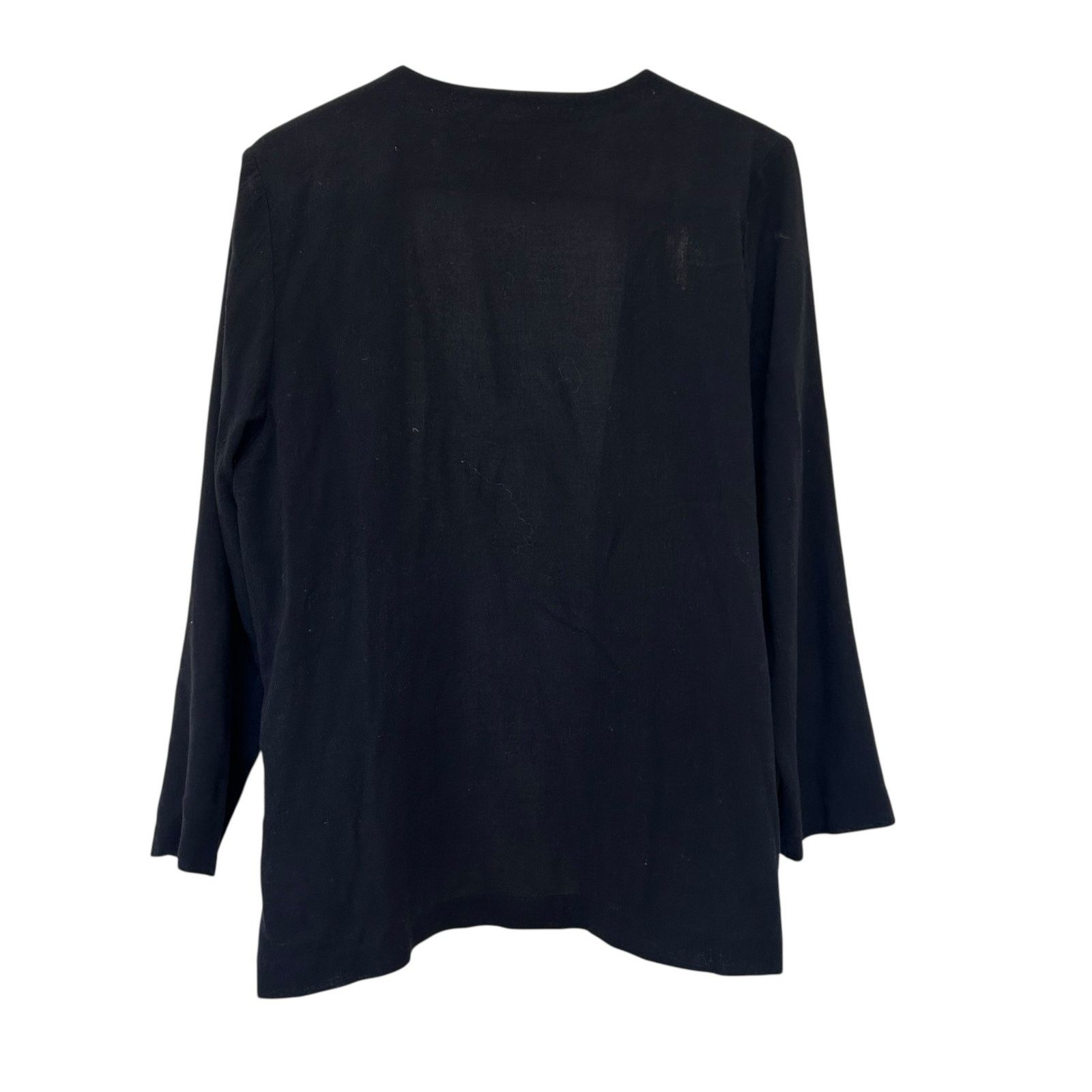 Other Vintage Alfred Dunner Black Open Front Cardigan Sz S Size S / US 4 / IT 40 - 3 Thumbnail