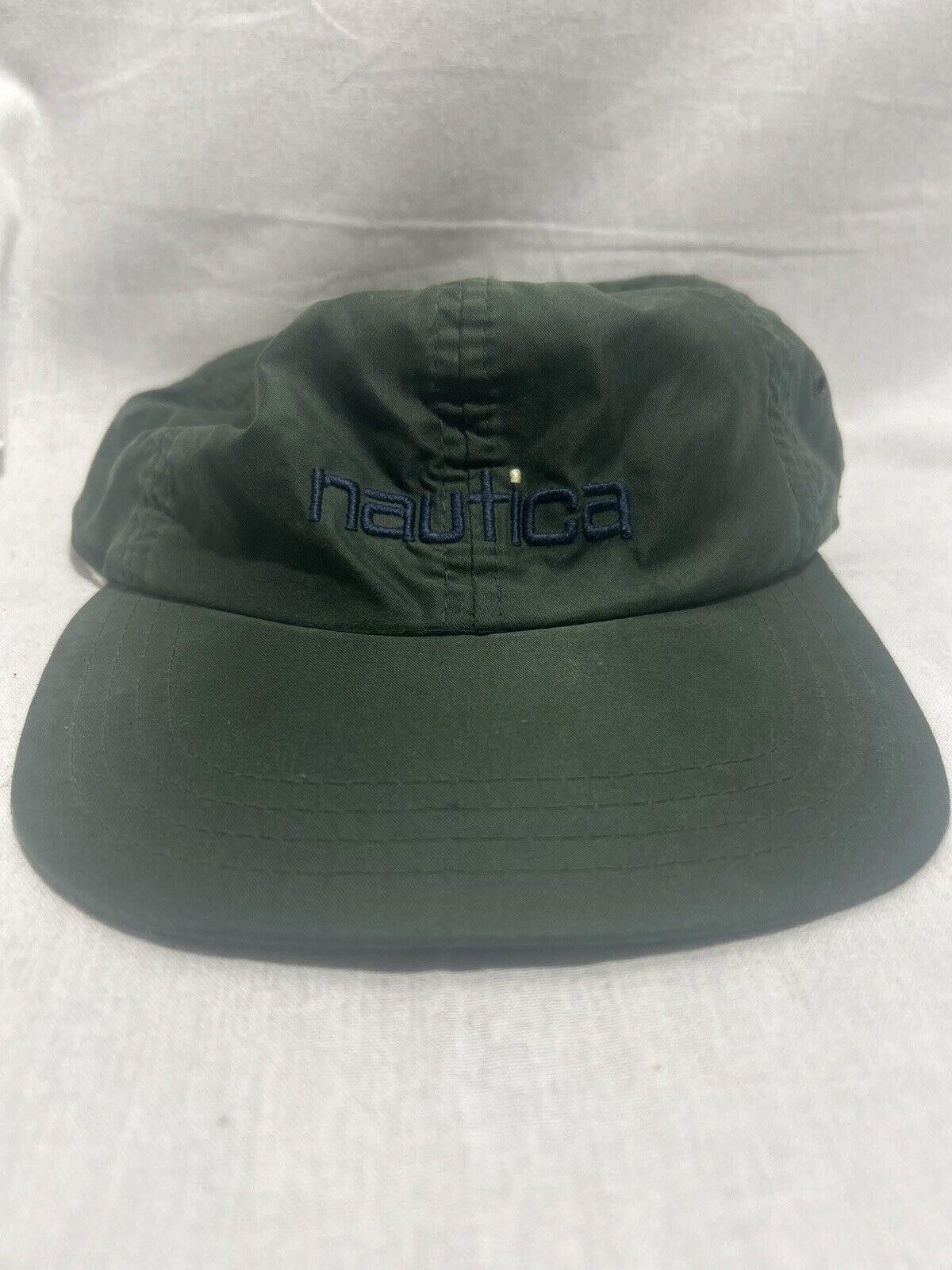 Nautica Vintage 1990s Nautica 5 Panel Forest Green Strapback Hat Size ONE SIZE - 1 Thumbnail